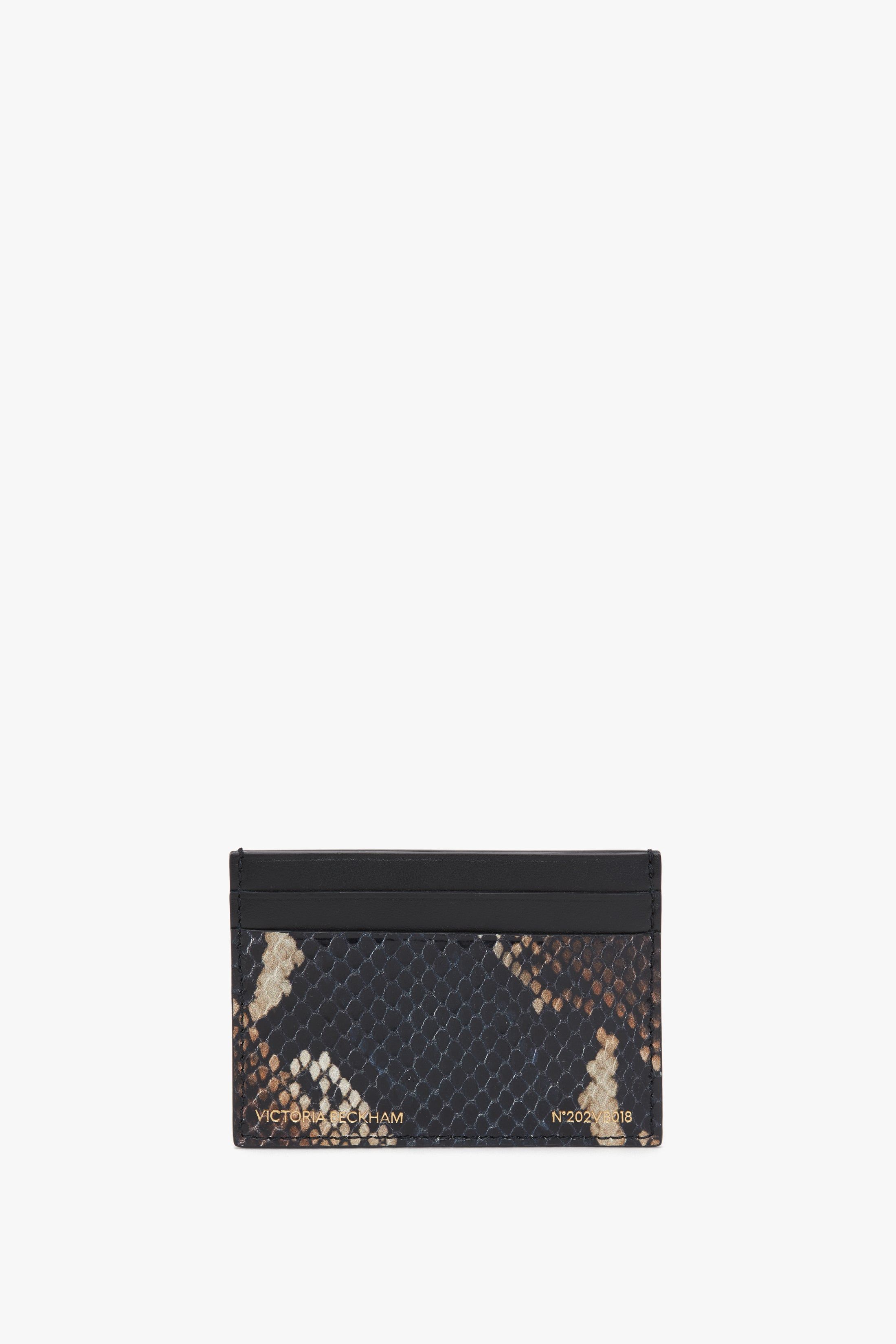 Card Holder In Navy Brown Leather sold by Victoria Beckham