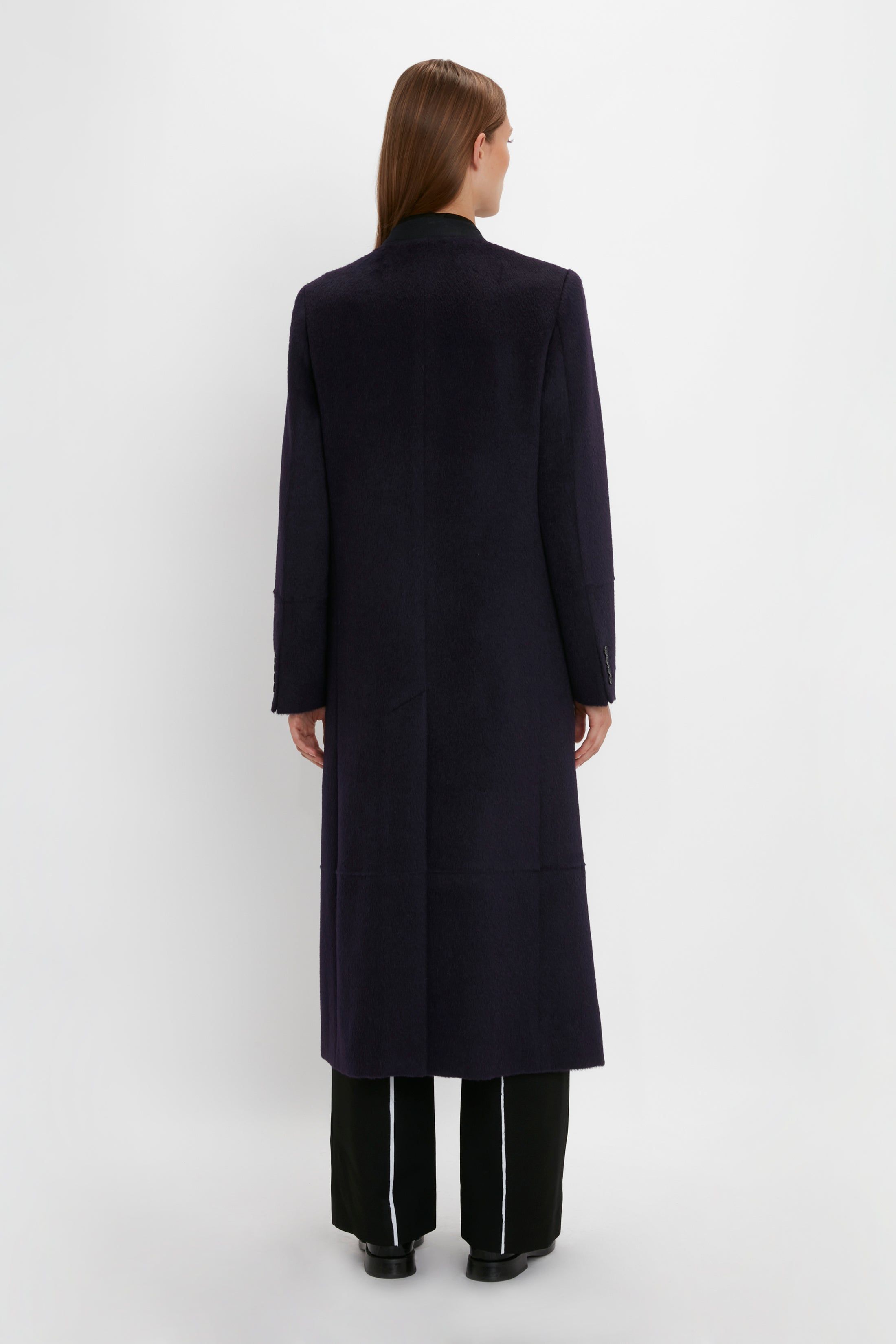 Wrap Front Coat In Blackberry sold by Victoria Beckham product image thumbnail 3