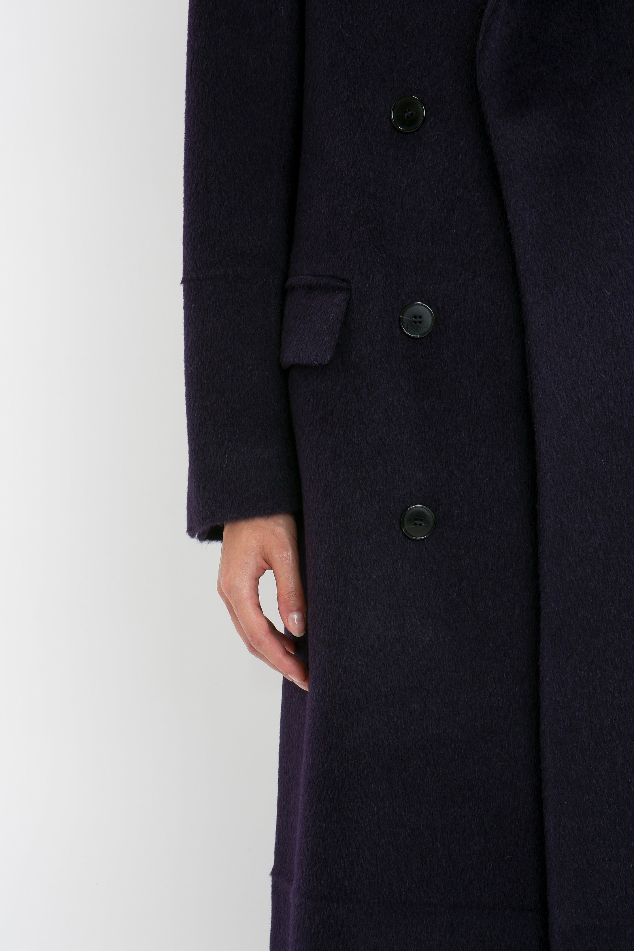 Wrap Front Coat In Blackberry sold by Victoria Beckham product image thumbnail 4