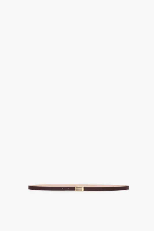 Micro Frame Belt In Burgundy Leather sold by Victoria Beckham