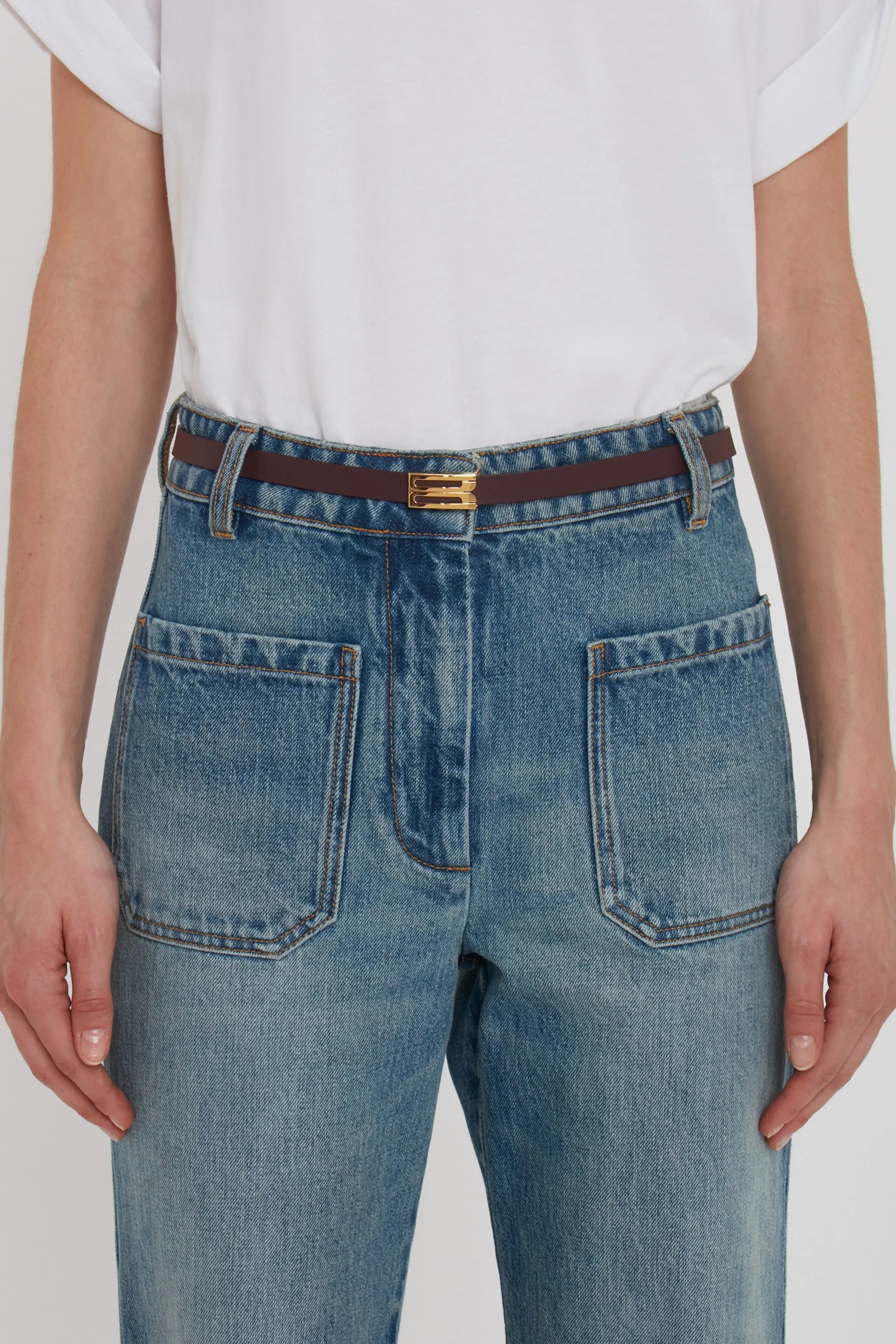 Micro Dorian Belt In Burgundy Leather sold by Victoria Beckham product image thumbnail 5