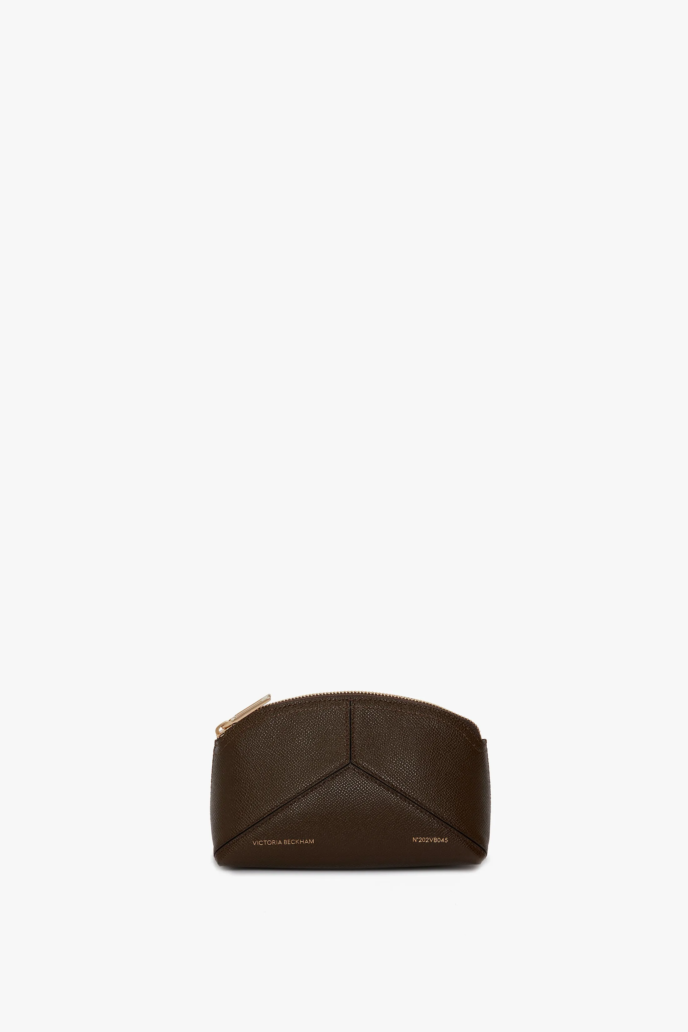 Victoria Mini Travel Pouch In Khaki Leather sold by Victoria Beckham