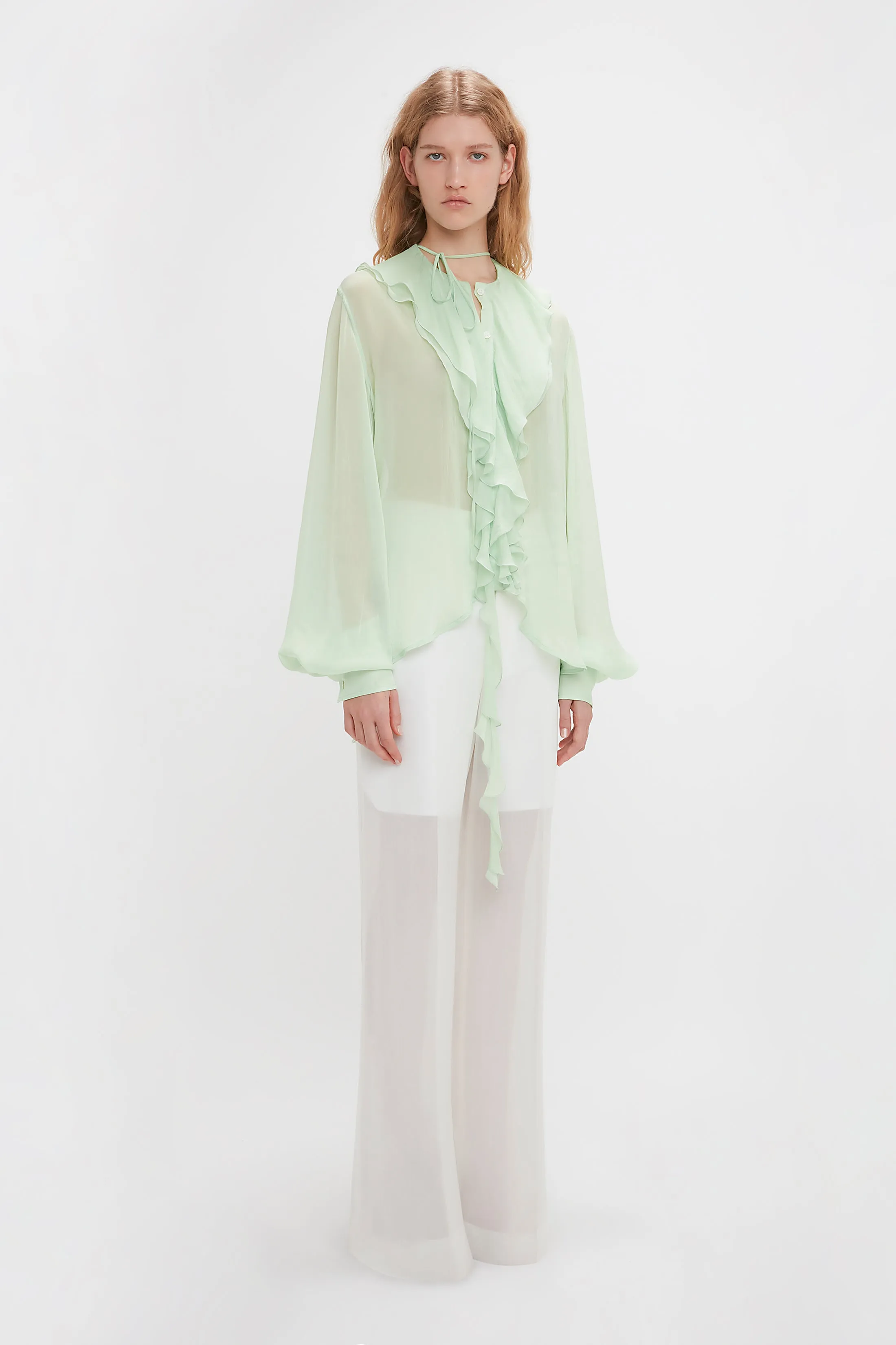 Romantic Blouse In Jade sold by Victoria Beckham product image thumbnail 2