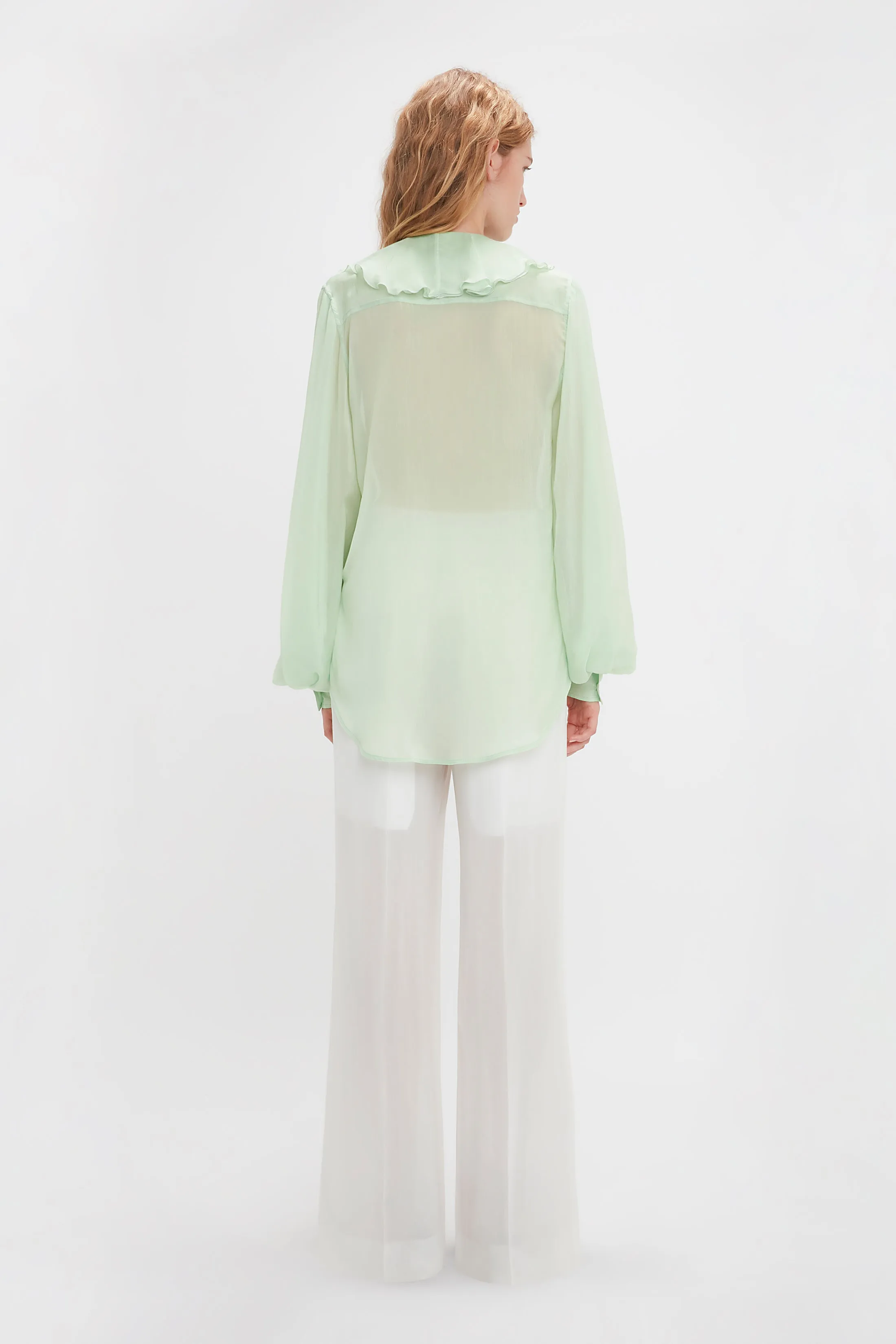 Romantic Blouse In Jade sold by Victoria Beckham product image thumbnail 3