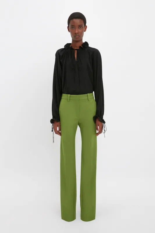 Tailored Straight Leg Trouser In Serpent Green sold by Victoria Beckham