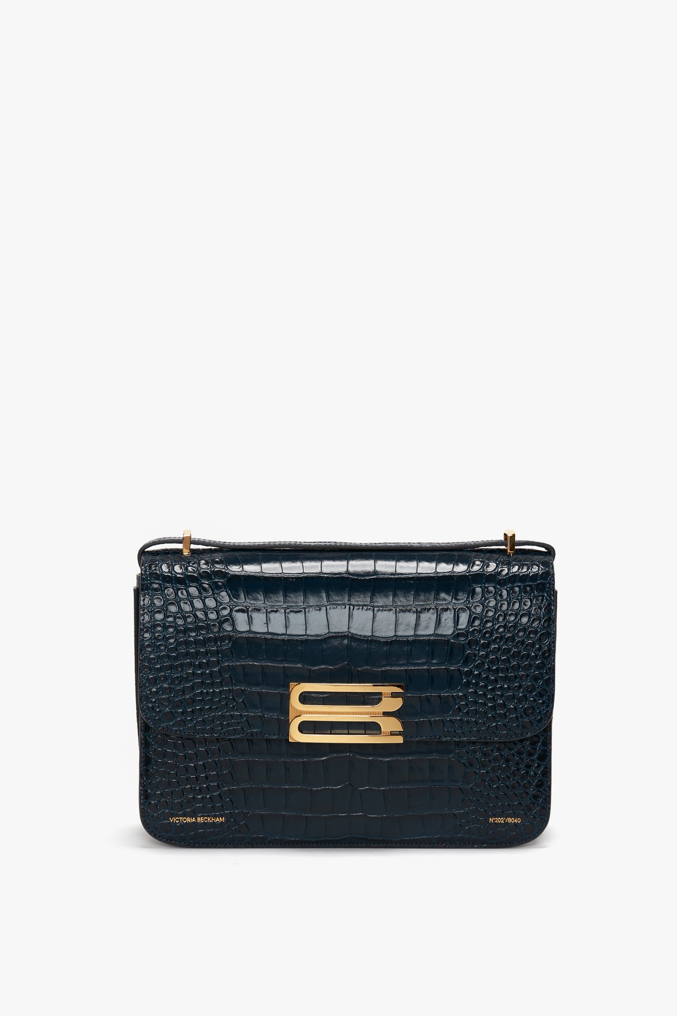 Jumbo Frame Bag in Midnight Blue Croc-Effect Leather sold by Victoria Beckham product image thumbnail 2
