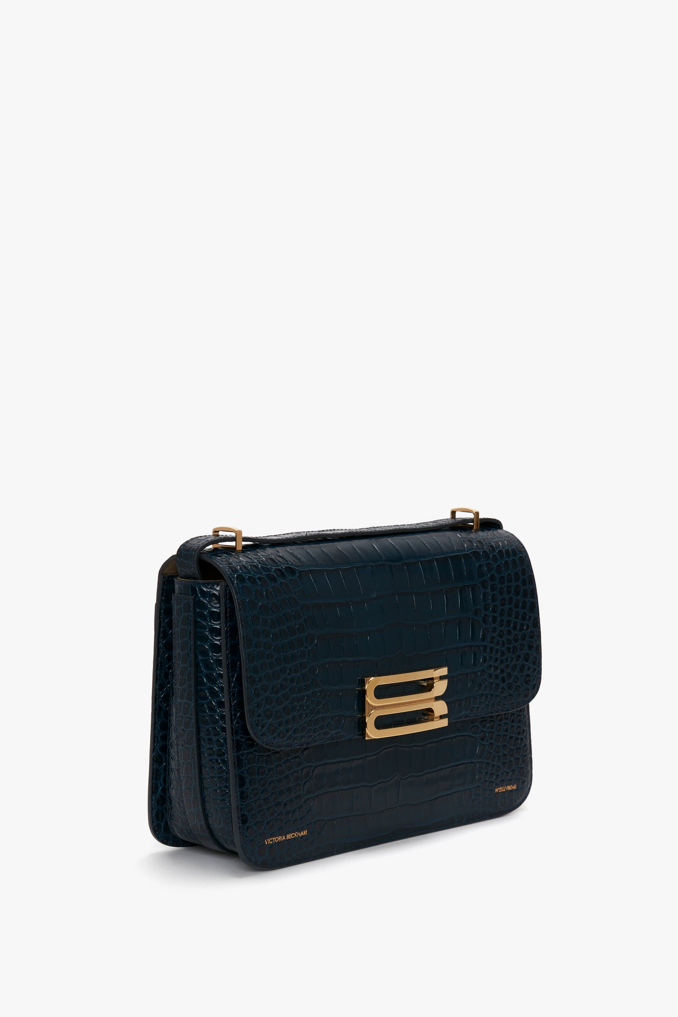 Jumbo Frame Bag in Midnight Blue Croc-Effect Leather sold by Victoria Beckham product image thumbnail 3