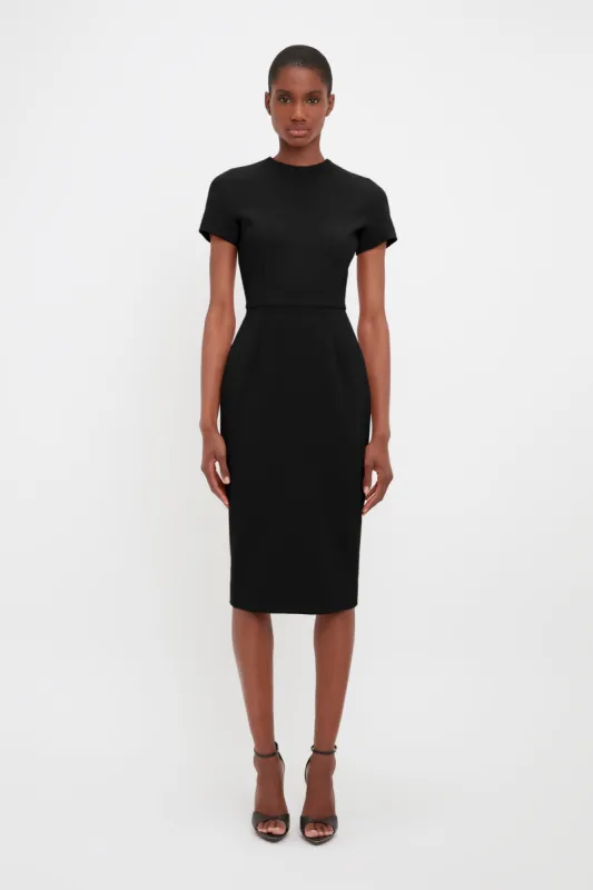 Fitted T-Shirt Dress In Black sold by Victoria Beckham