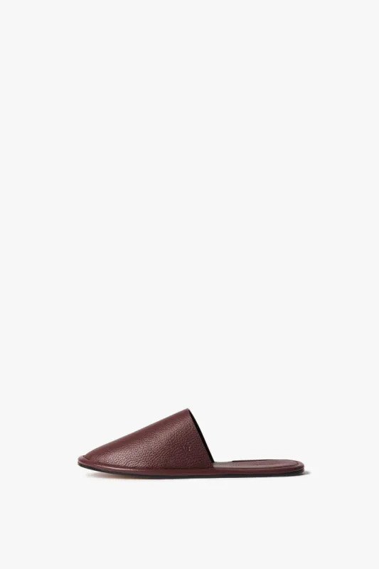 Amelia Leather Mule in Burgundy sold by Victoria Beckham