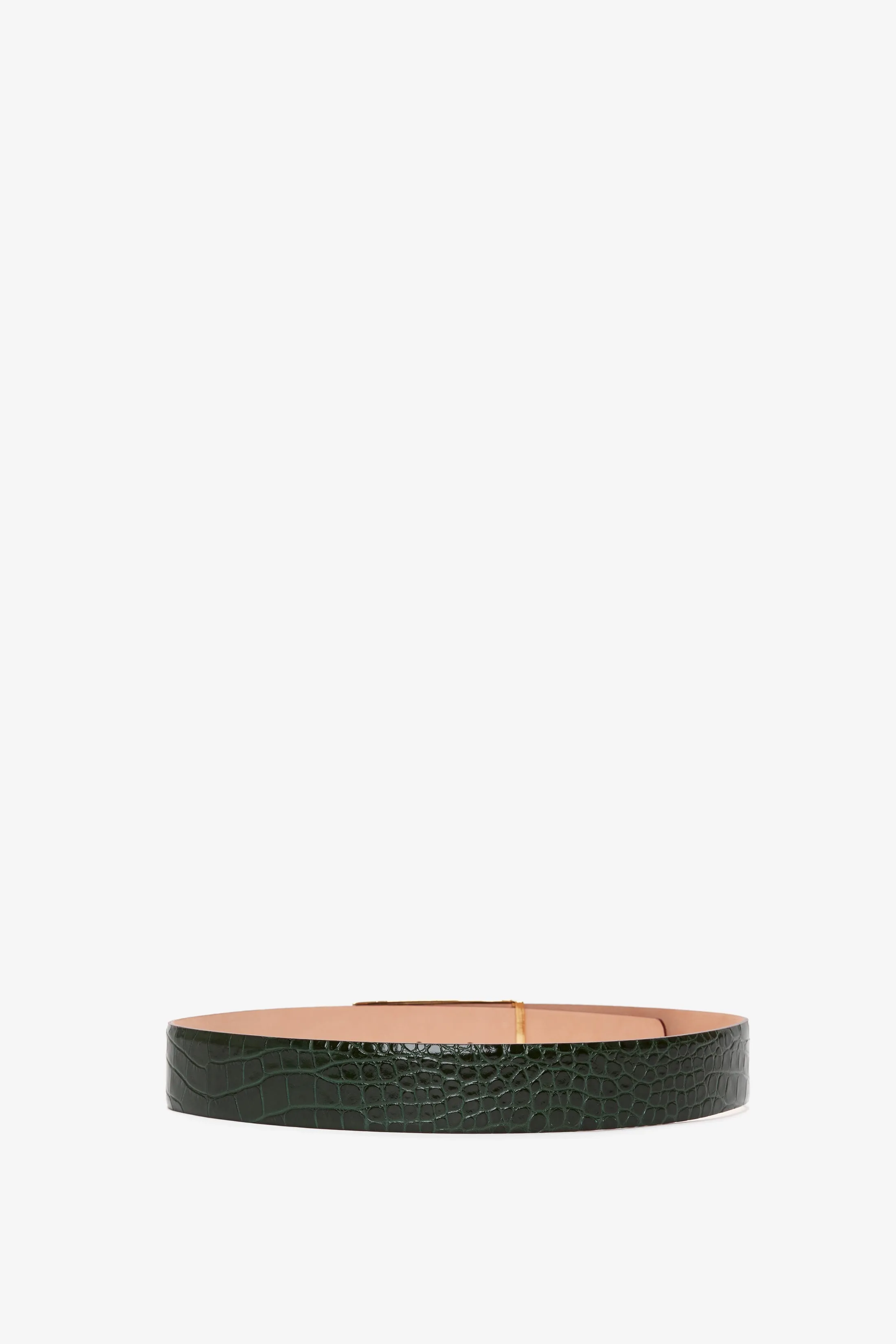 Jumbo Dorian Belt In Dark Forest Croc Embossed Leather sold by Victoria Beckham product image thumbnail 2
