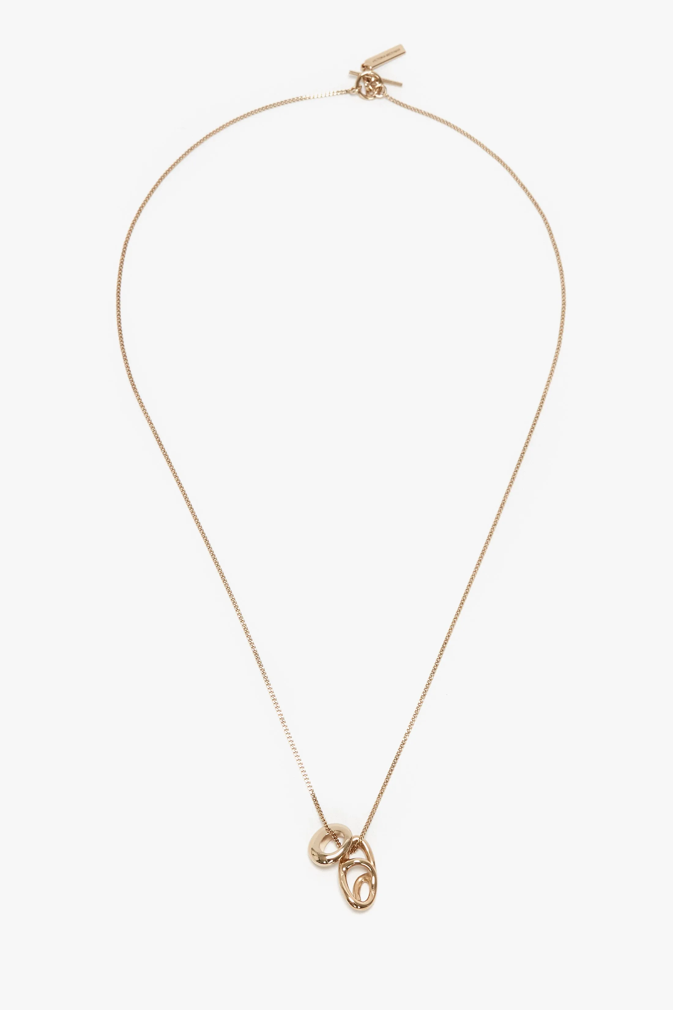 Abstract Charm Necklace In Light Gold sold by Victoria Beckham