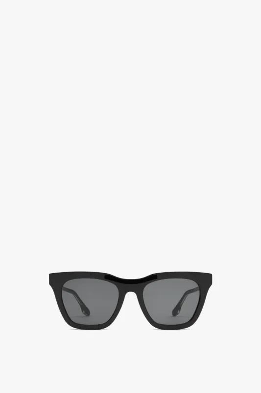 Rectangular Cat Eye Sunglasses In Black sold by Victoria Beckham