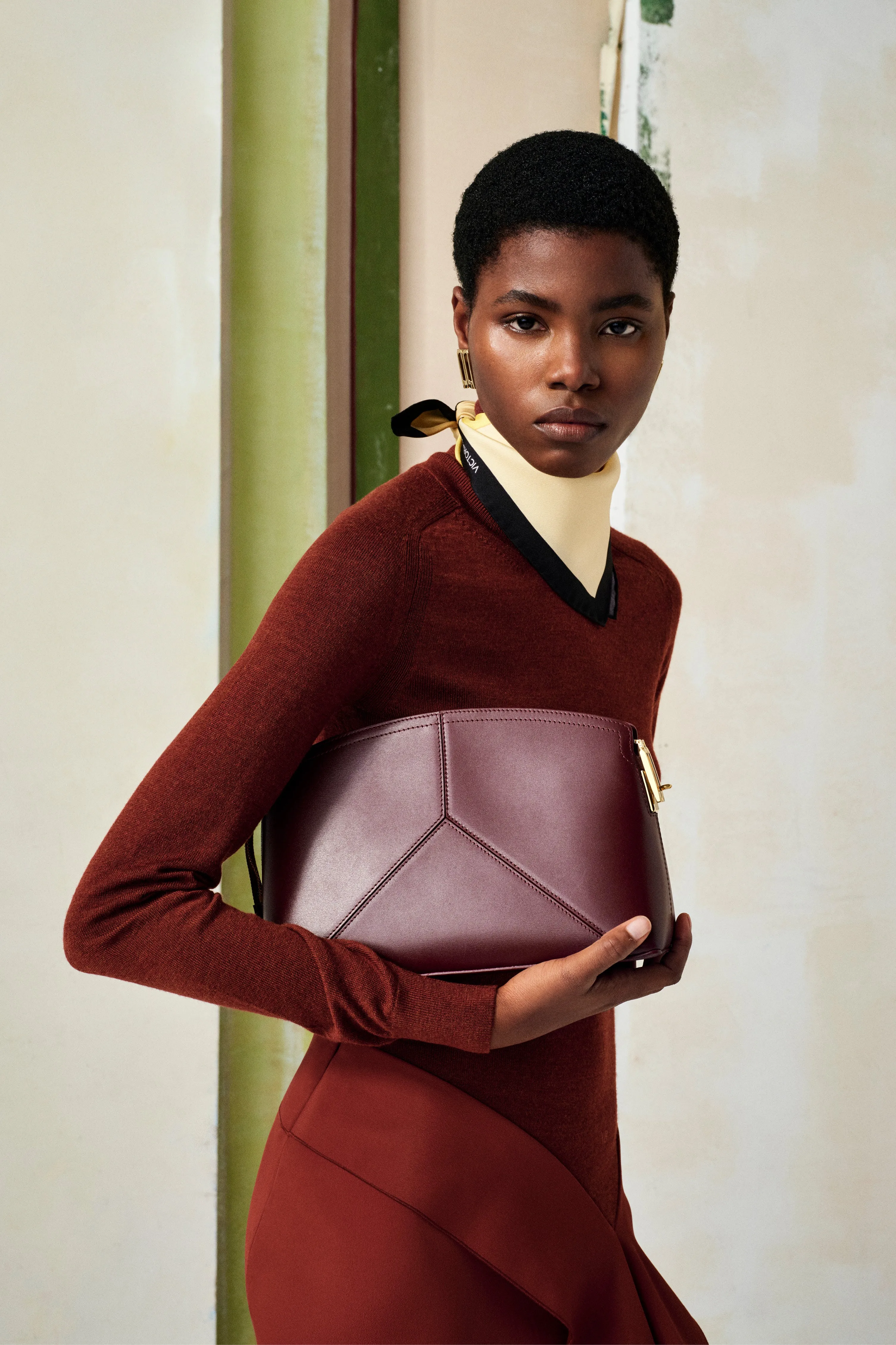 Victoria Clutch Bag In Burgundy Leather sold by Victoria Beckham product image thumbnail 3