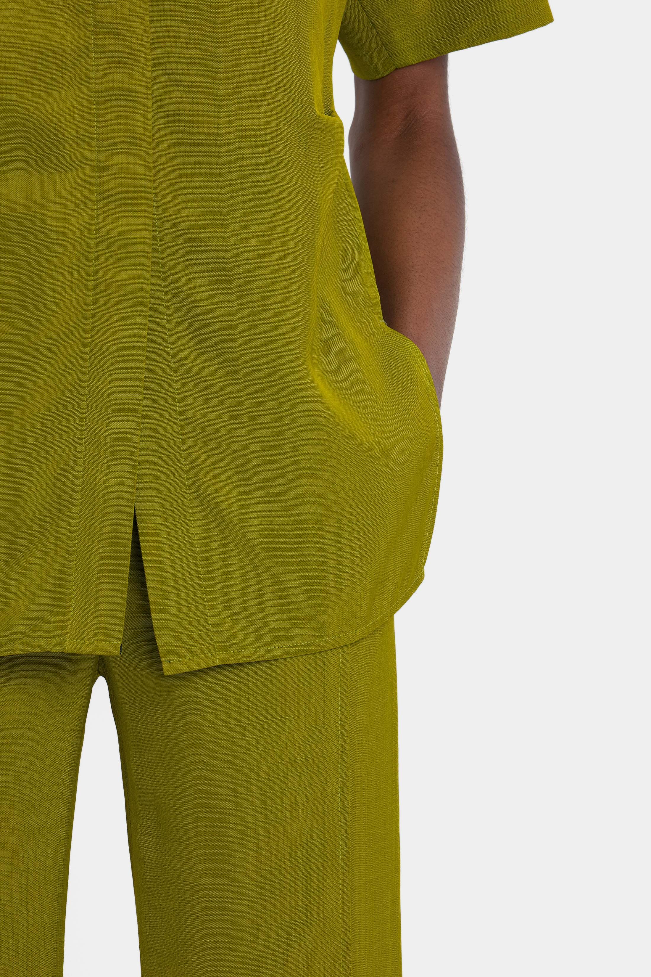 Fitted Short Sleeve Shirt In Parrot Green sold by Victoria Beckham product image thumbnail 7