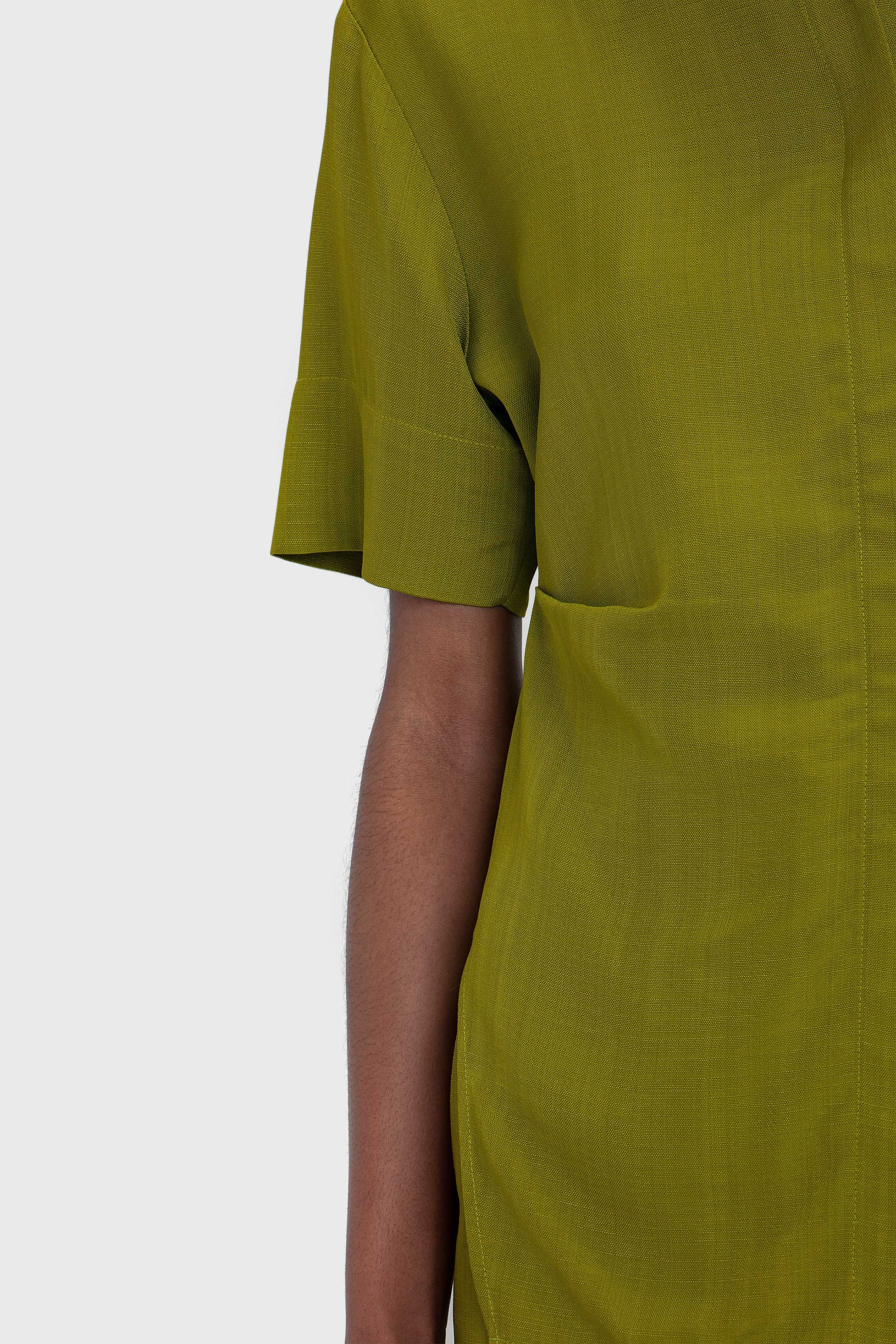 Fitted Short Sleeve Shirt In Parrot Green sold by Victoria Beckham product image thumbnail 6