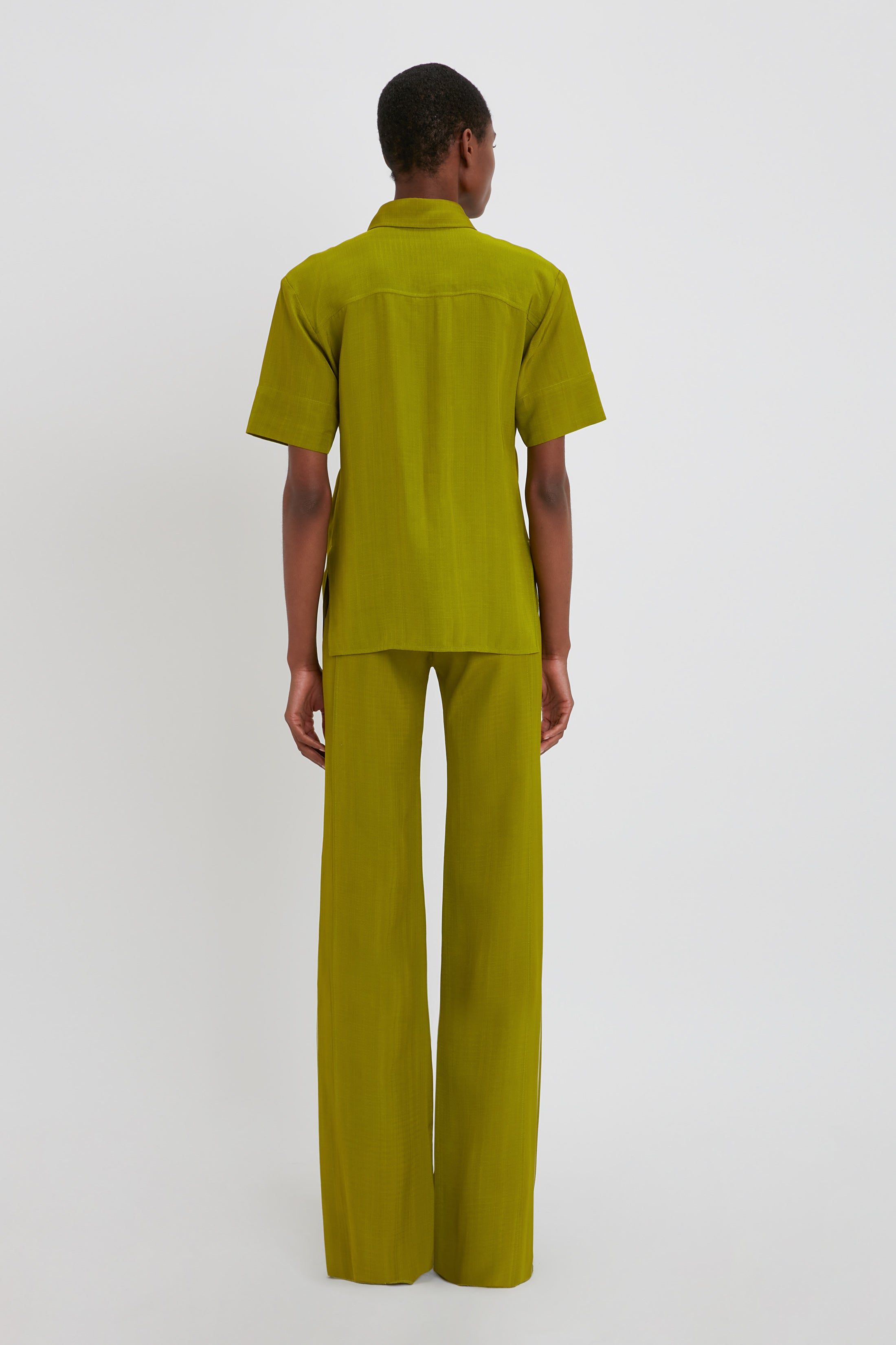 Fitted Short Sleeve Shirt In Parrot Green sold by Victoria Beckham product image thumbnail 4