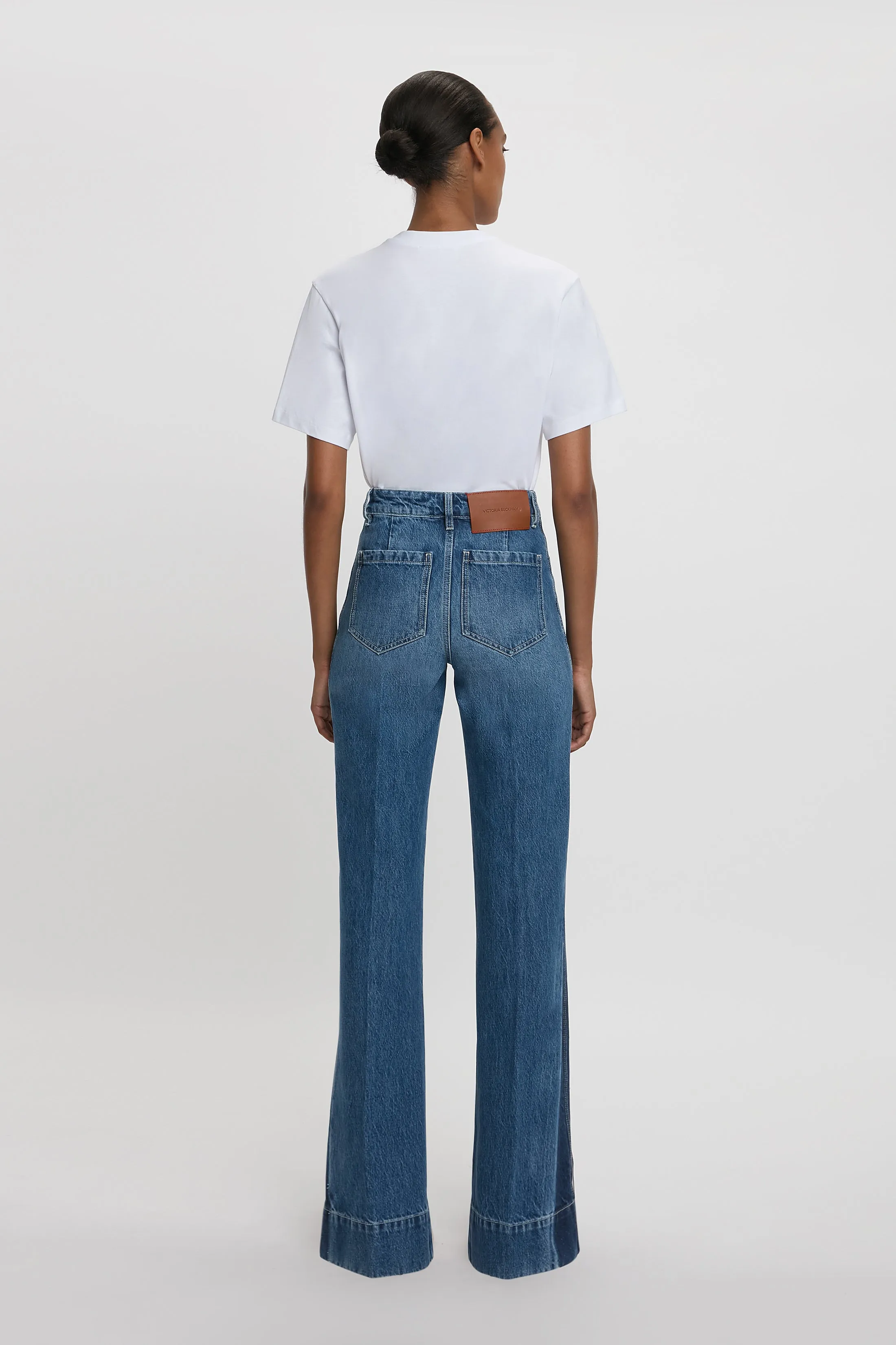 Alina High Waisted Jean In Shadow Wash sold by Victoria Beckham product image thumbnail 3