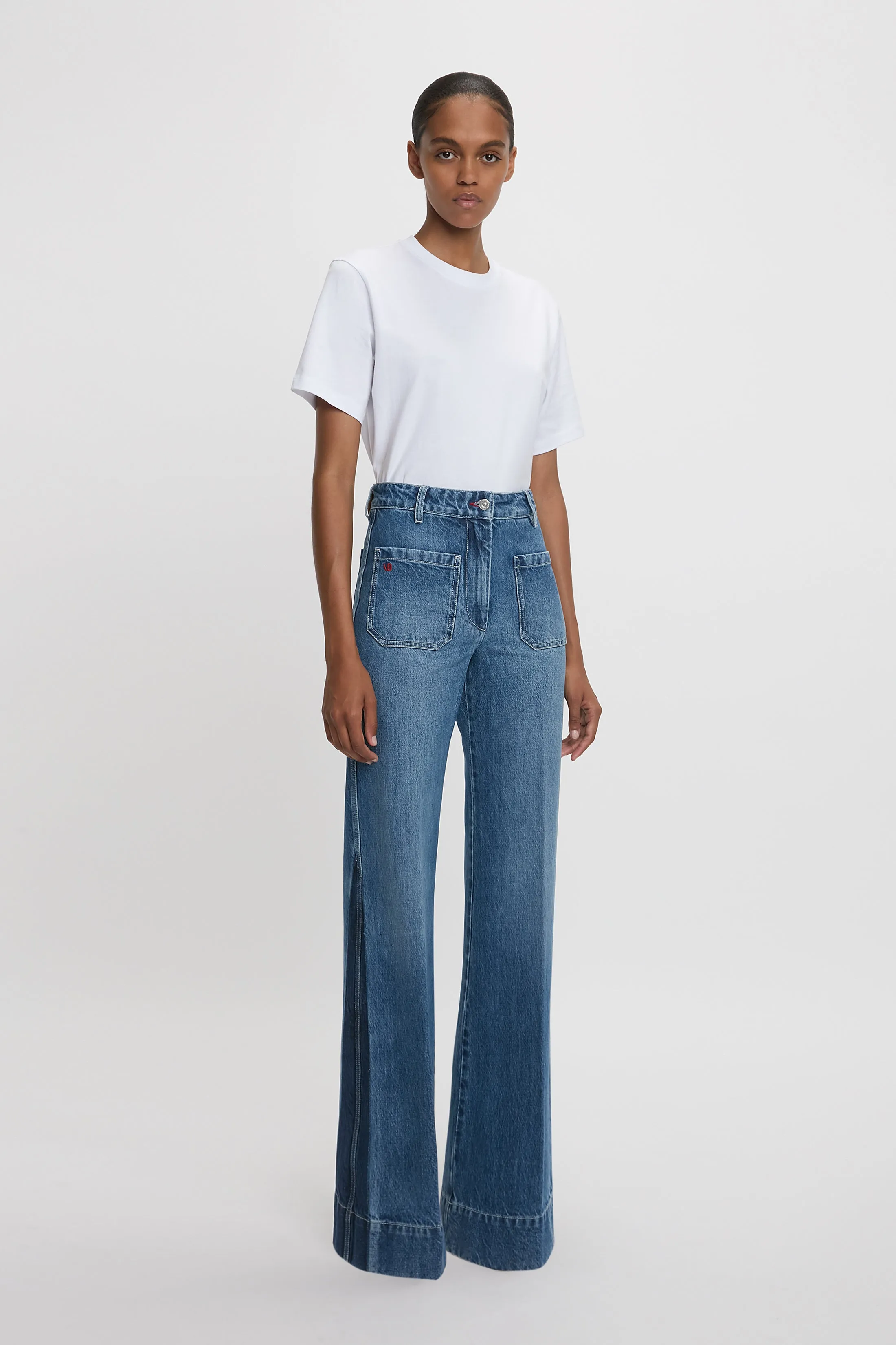 Alina High Waisted Jean In Shadow Wash sold by Victoria Beckham product image thumbnail 2
