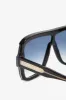 Layered Mask Sunglasses In Black Gradient sold by Victoria Beckham