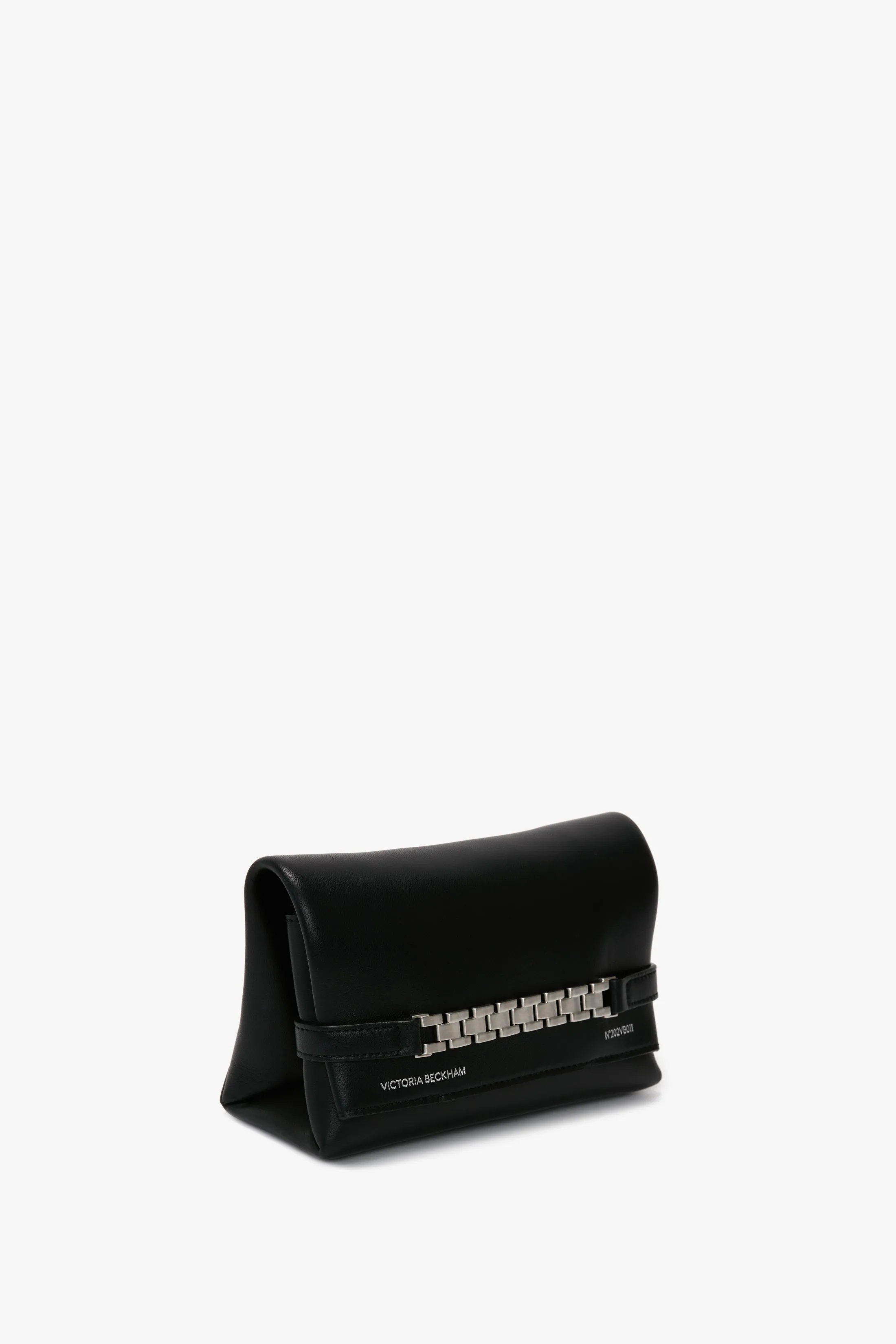 Mini Chain Pouch Bag With Silver Chain In Black Leather sold by Victoria Beckham product image thumbnail 4