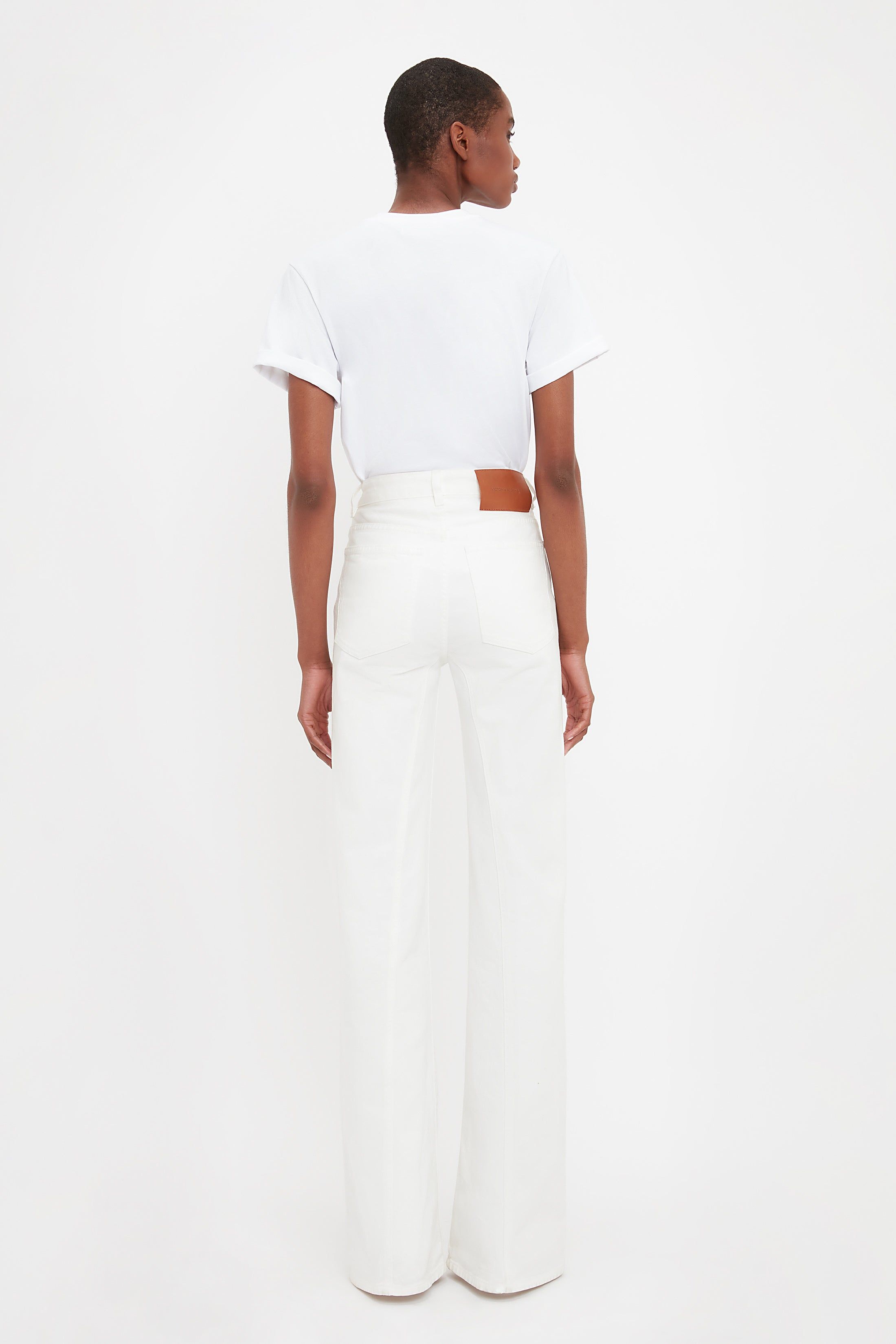 Bianca High Waisted Straight Leg Jean In White sold by Victoria Beckham product image thumbnail 5