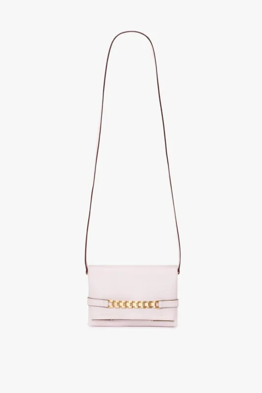 Exclusive Mini Chain Pouch Bag With Long Strap In Bubblegum Pink Leather sold by Victoria Beckham