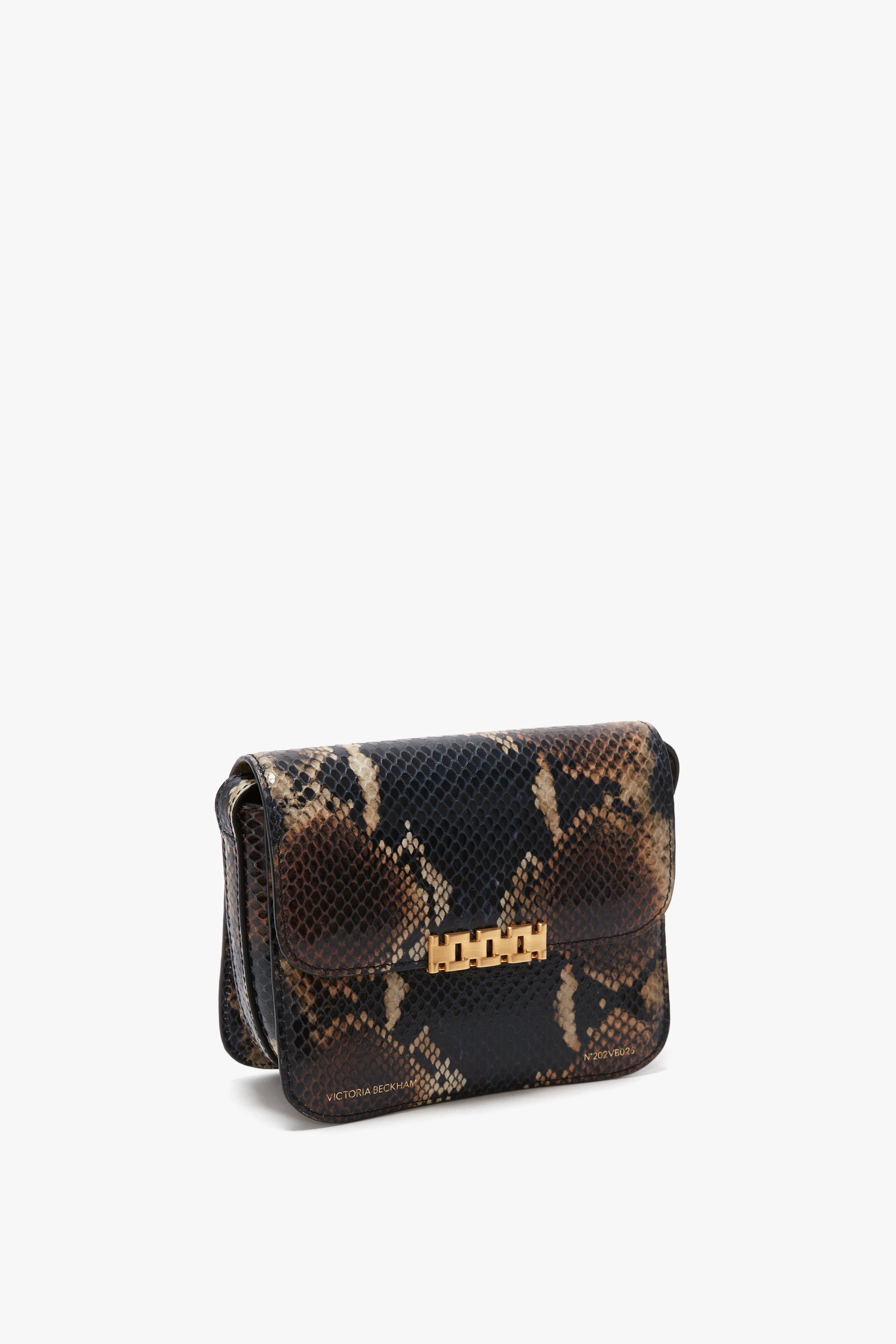 Mini Chain Shoulder Bag In Navy-Brown Leather sold by Victoria Beckham product image thumbnail 2