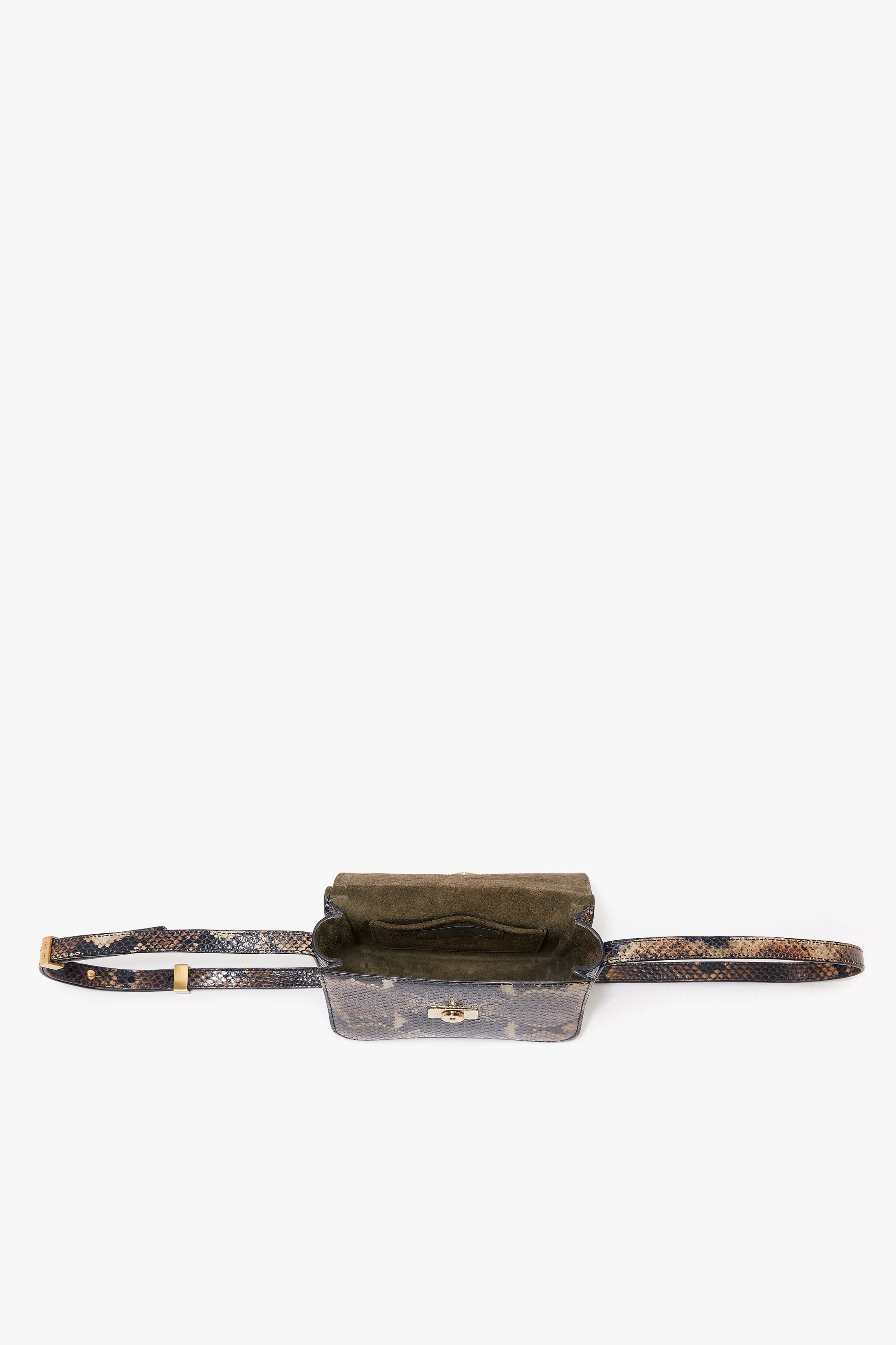 Mini Chain Shoulder Bag In Navy-Brown Leather sold by Victoria Beckham product image thumbnail 3