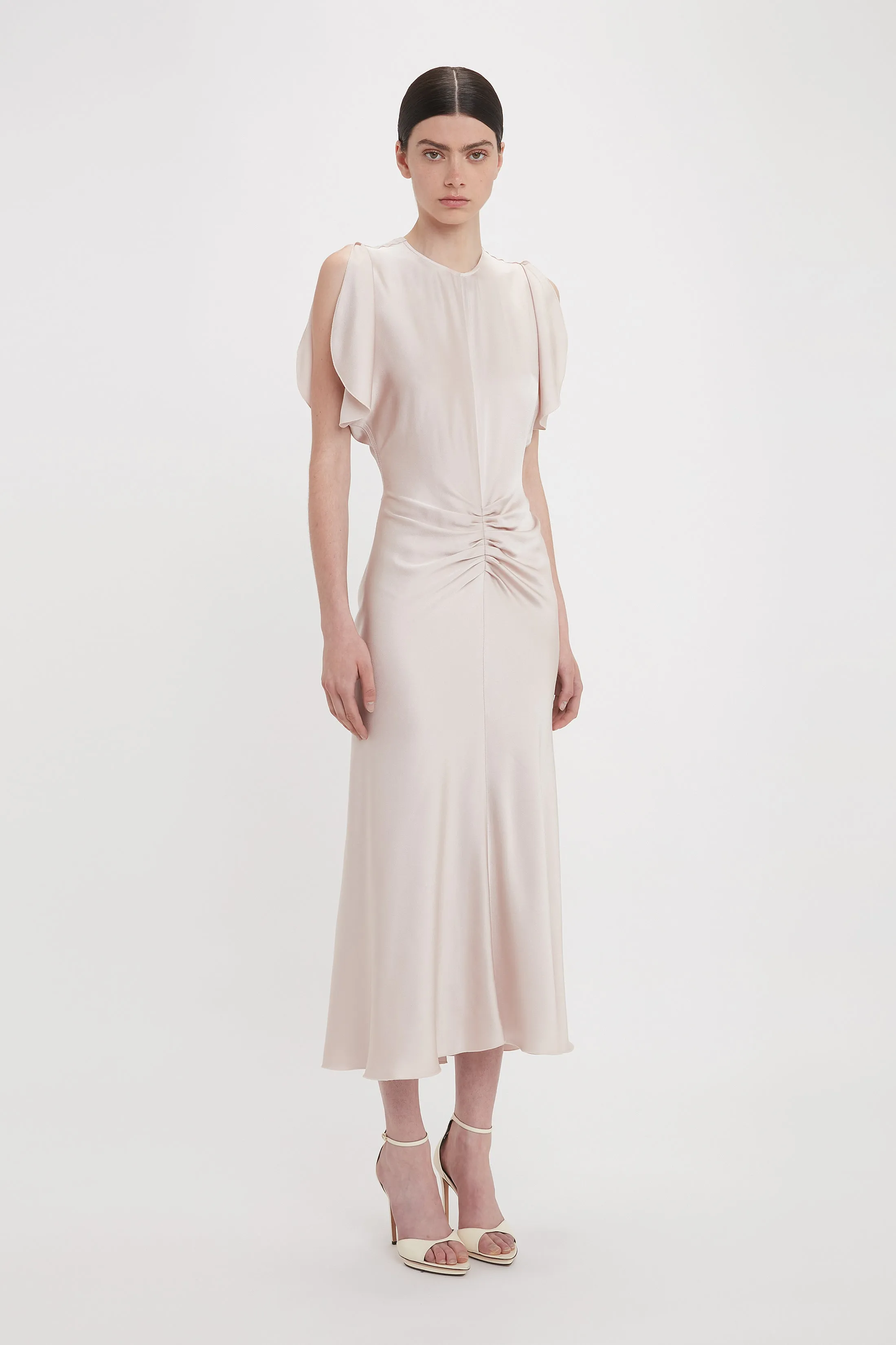 Exclusive Gathered Waist Midi Dress In Primrose sold by Victoria Beckham product image thumbnail 2