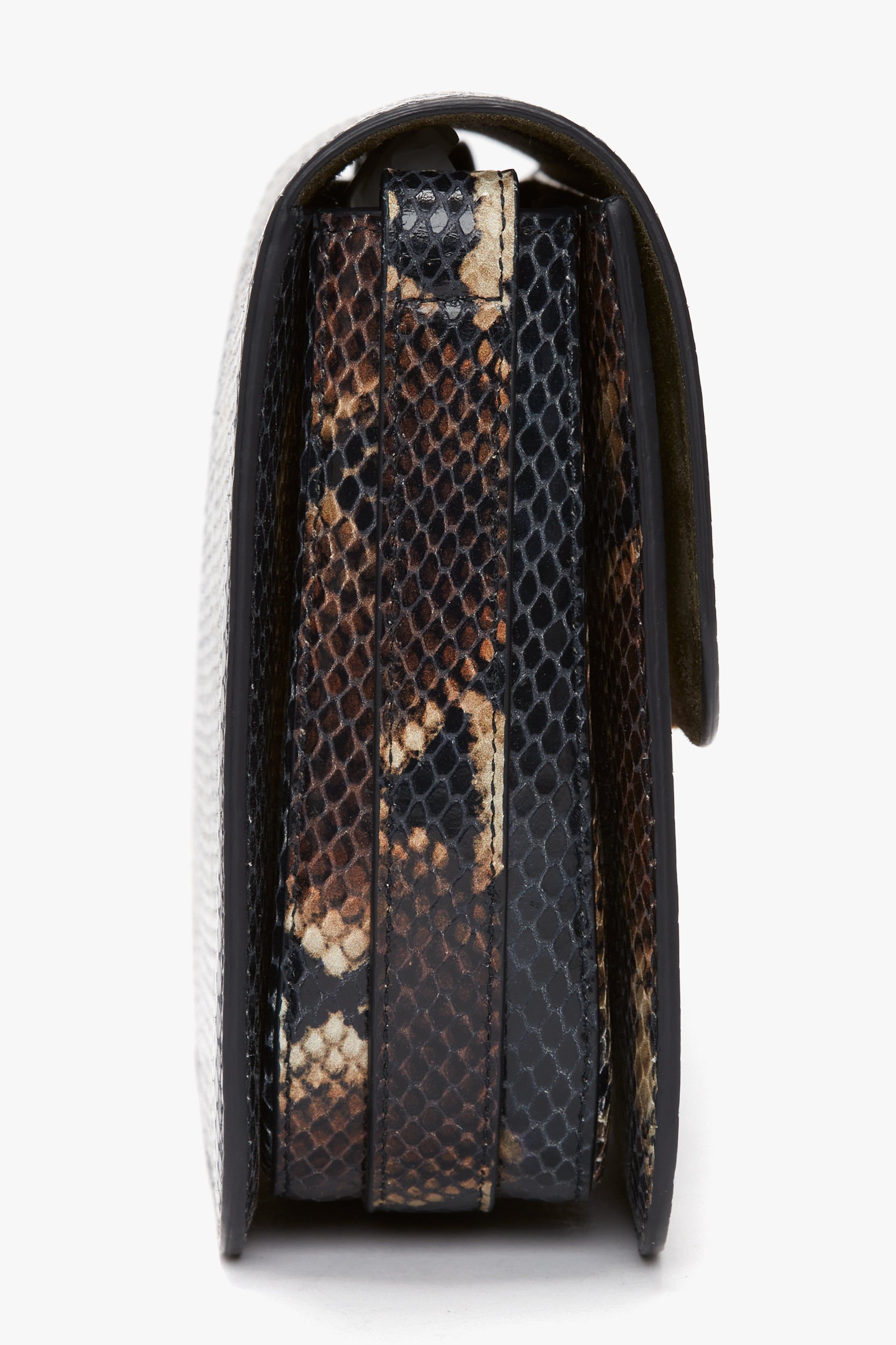 Mini Chain Shoulder Bag In Navy-Brown Leather sold by Victoria Beckham product image thumbnail 7