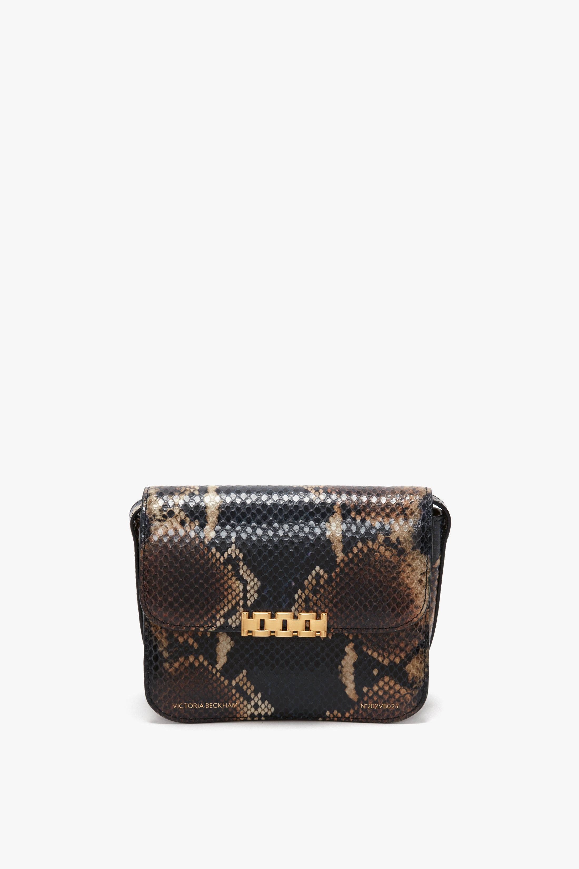 Mini Chain Shoulder Bag In Navy-Brown Leather sold by Victoria Beckham product image thumbnail 5