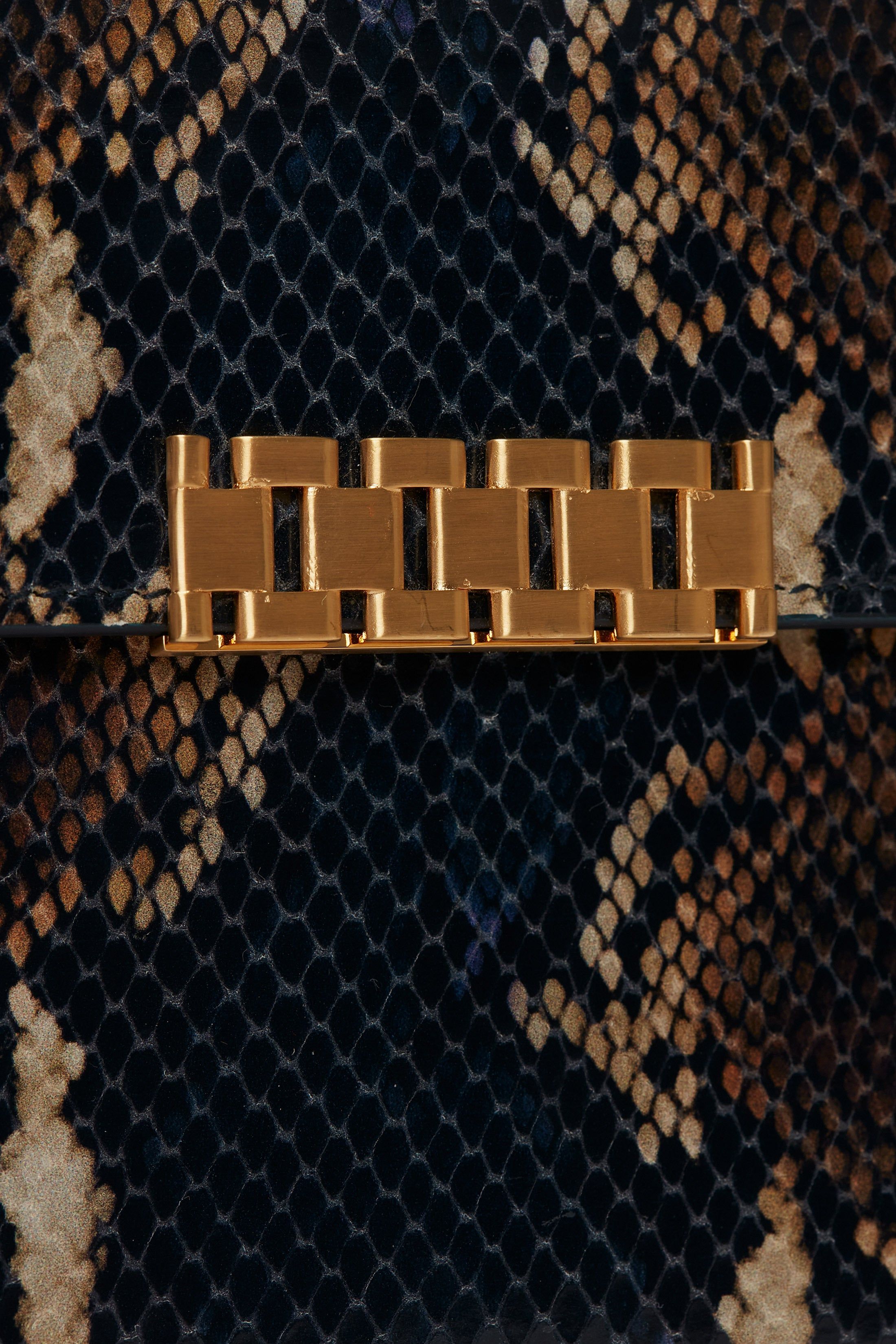 Mini Chain Shoulder Bag In Navy-Brown Leather sold by Victoria Beckham product image thumbnail 9