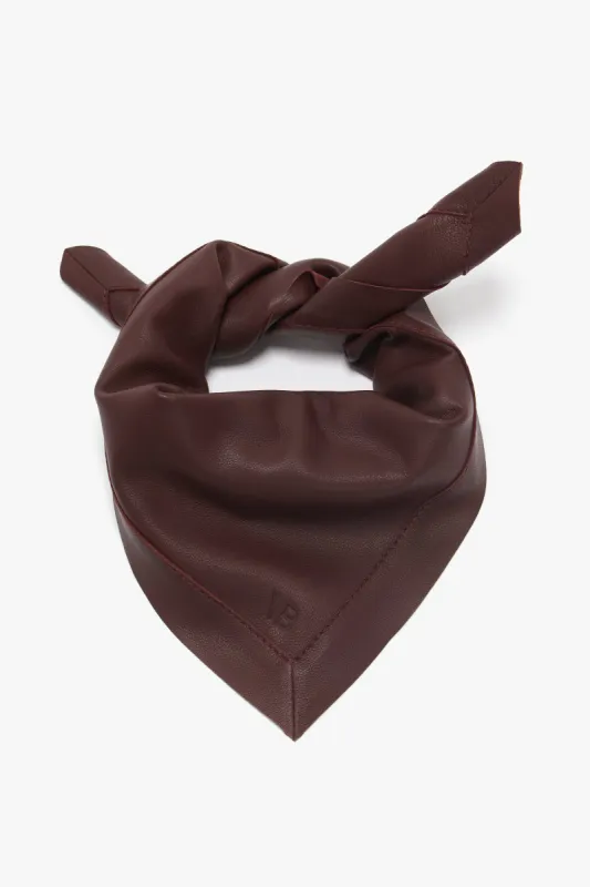 Leather Scarf In Bordeaux sold by Victoria Beckham