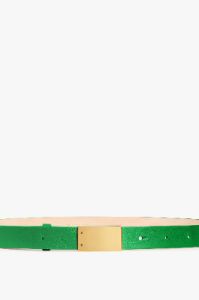 Thin Belt With Plaque Buckle In Green sold by Victoria Beckham