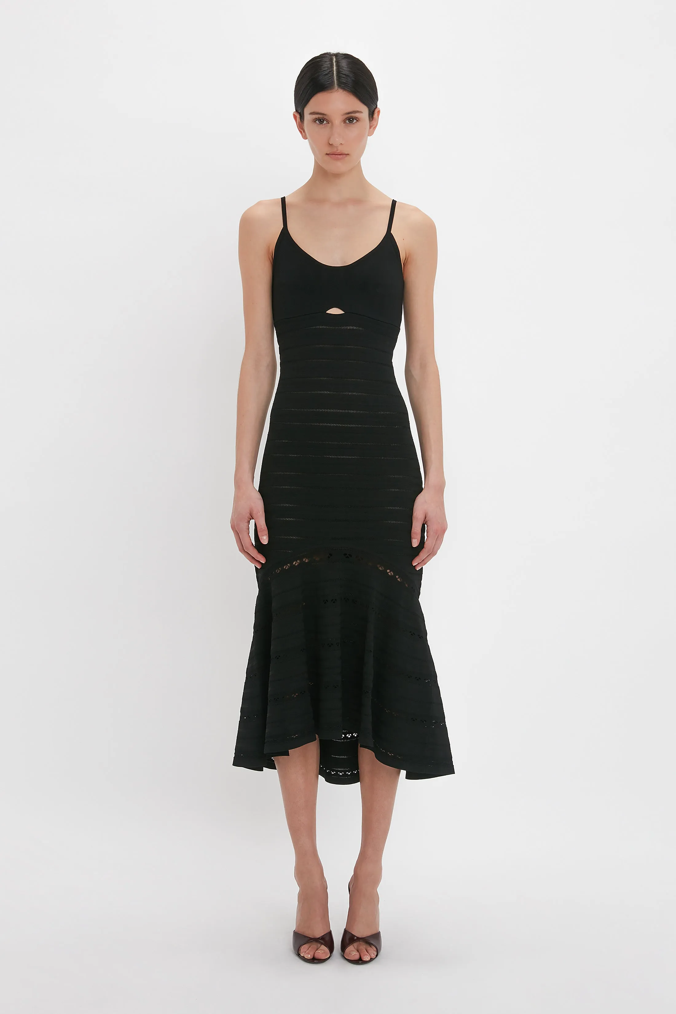 Cut-Out Detail Cami Dress In Black sold by Victoria Beckham