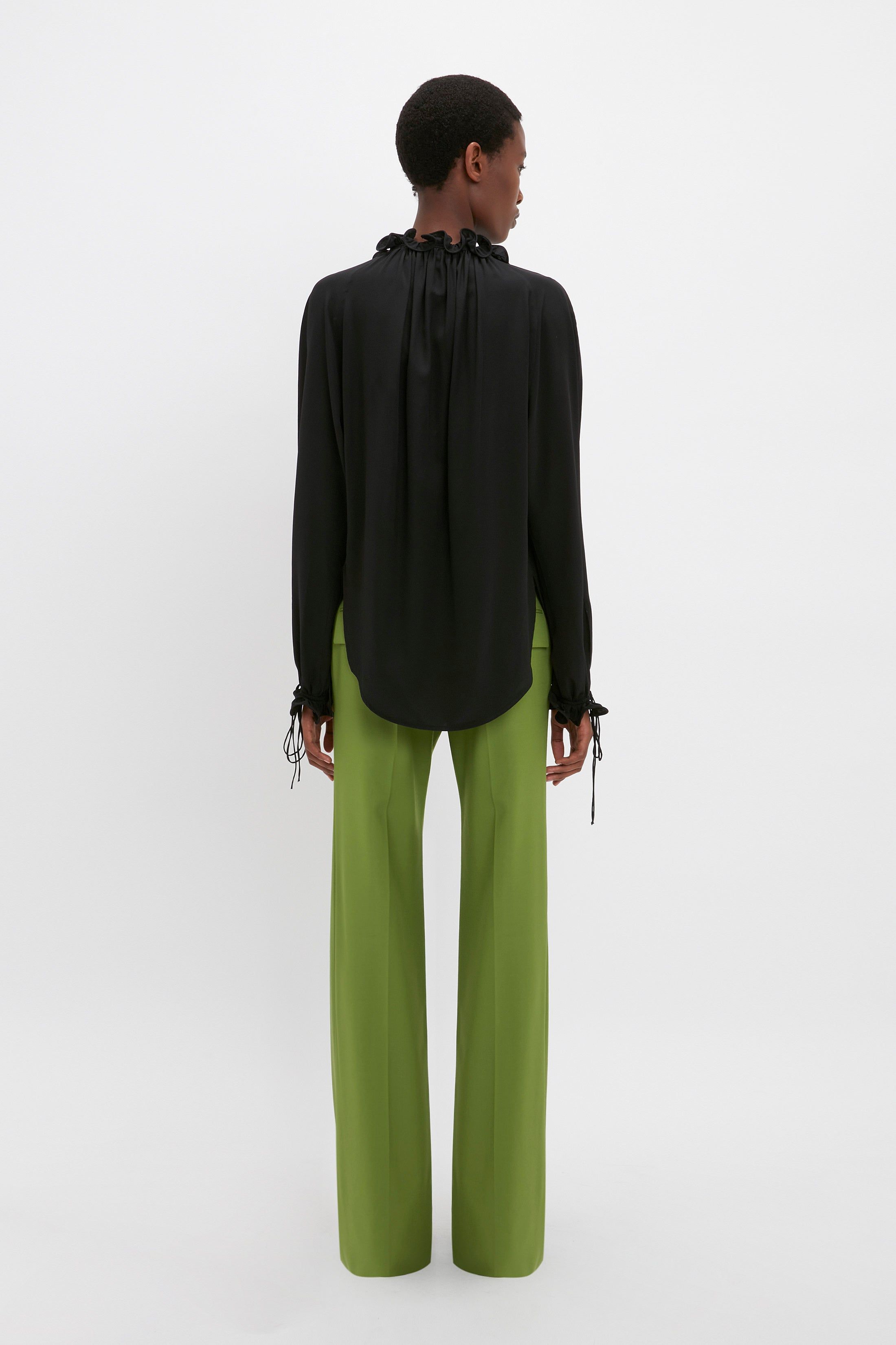 Tailored Straight Leg Trouser In Serpent Green sold by Victoria Beckham product image thumbnail 6