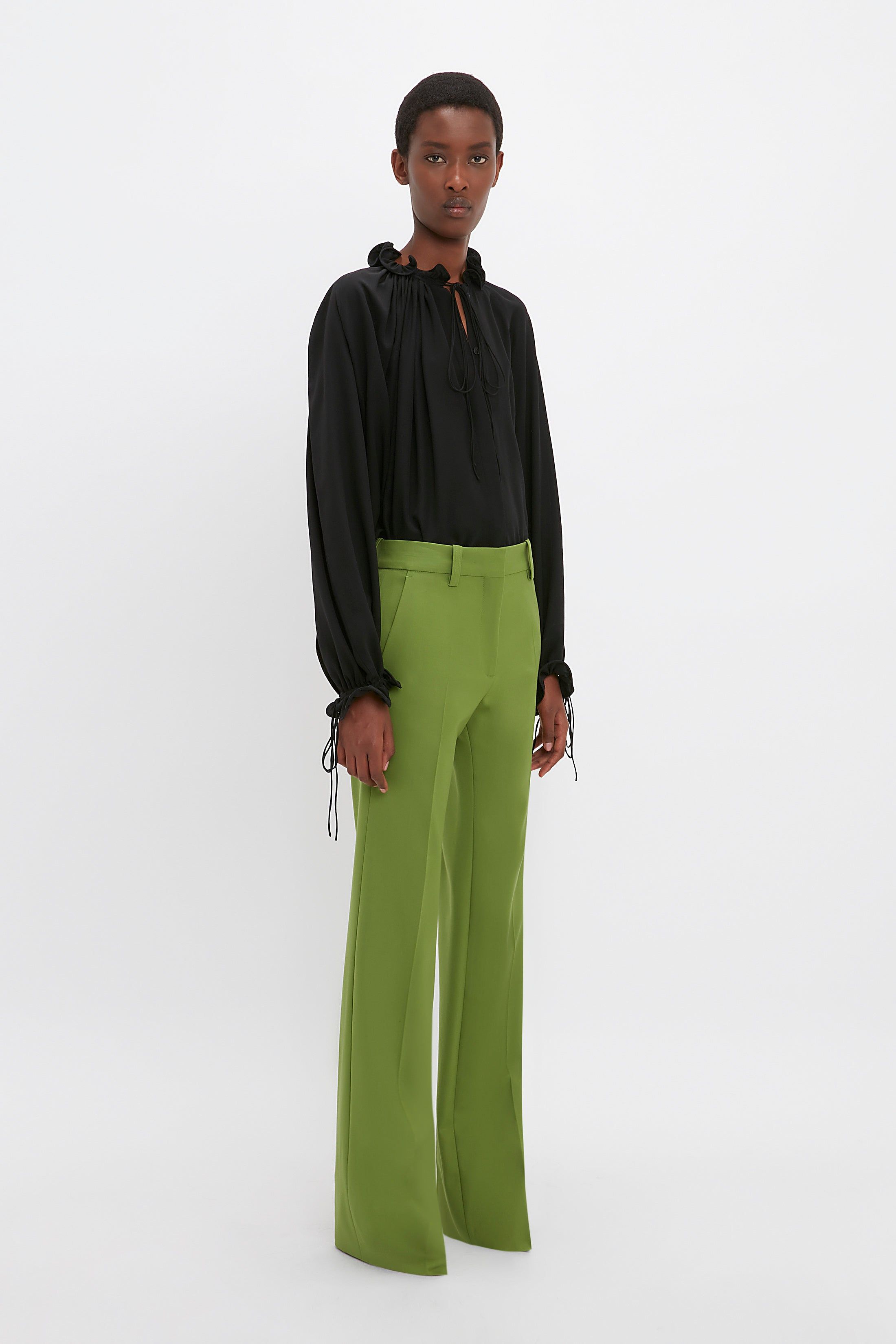 Tailored Straight Leg Trouser In Serpent Green sold by Victoria Beckham product image thumbnail 2