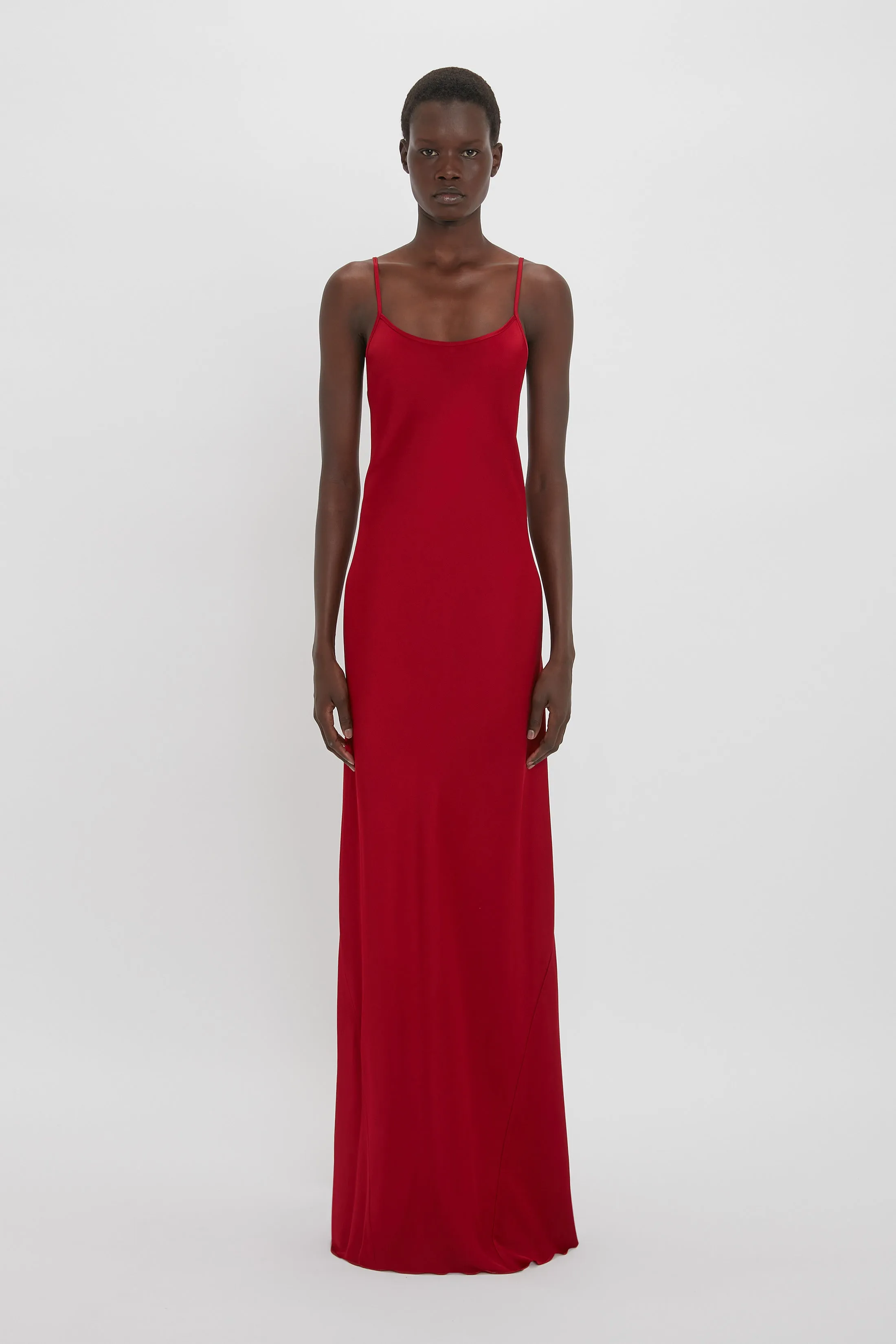 Low Back Cami Floor-Length Dress In Poppy Red sold by Victoria Beckham