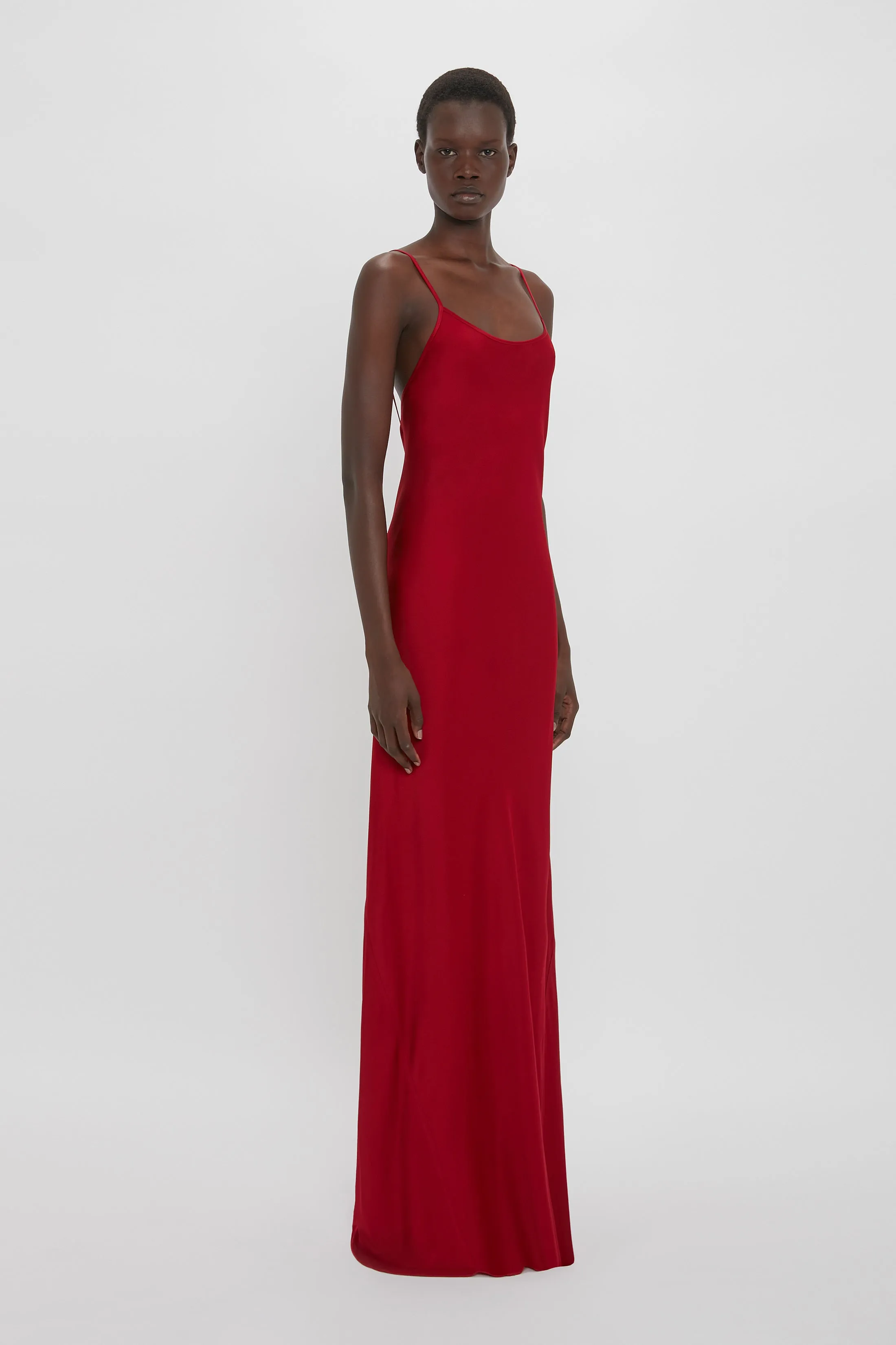 Low Back Cami Floor-Length Dress In Poppy Red sold by Victoria Beckham product image thumbnail 2