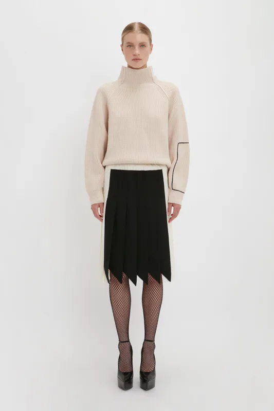 Oversized Polo Neck Jumper In Cream sold by Victoria Beckham