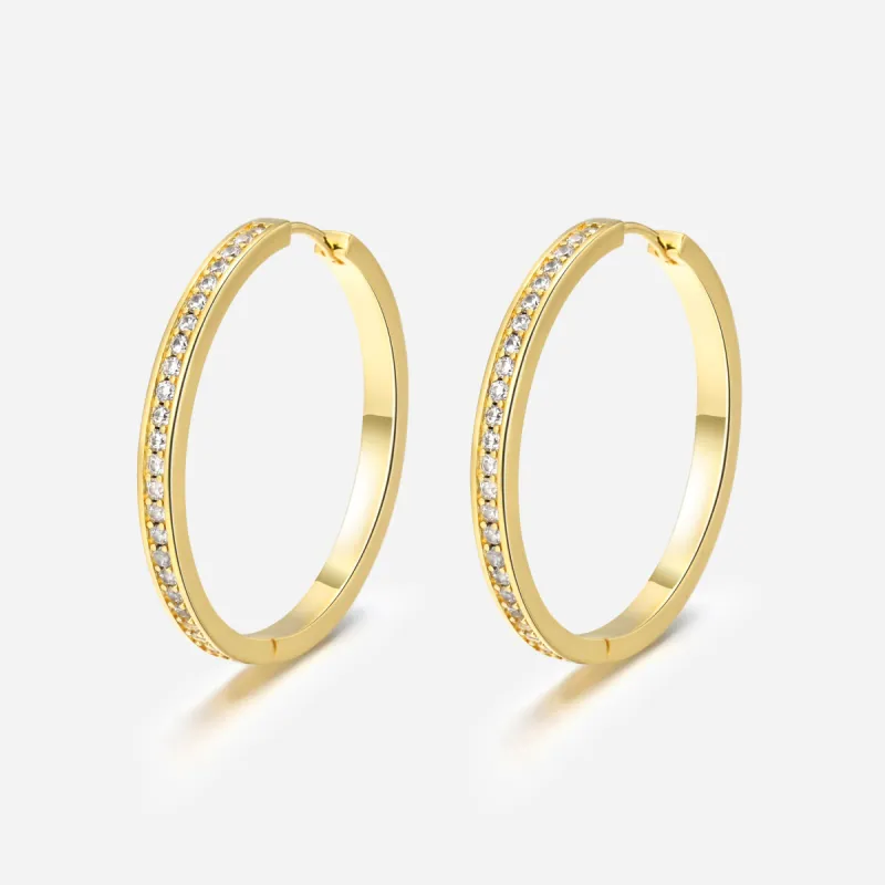 Gisselle Crystal Hoop Earrings sold by Victoria Emerson