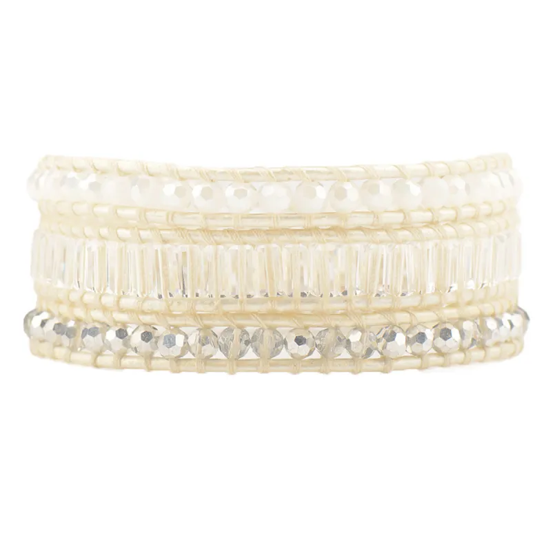 Silver and Ivory Crystals on Ivory sold by Victoria Emerson