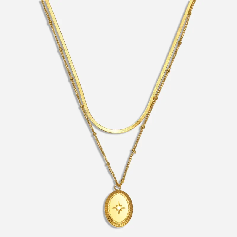 Andrea Layered Pendant Necklace sold by Victoria Emerson