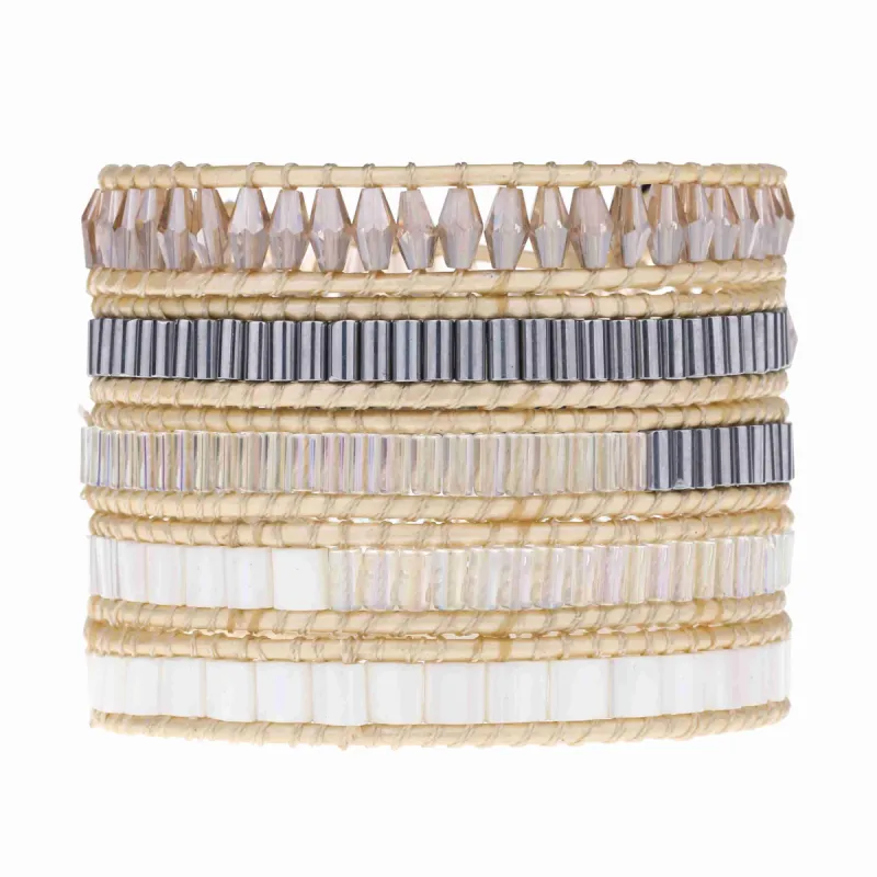 Glass and Tila Beads on Natural sold by Victoria Emerson