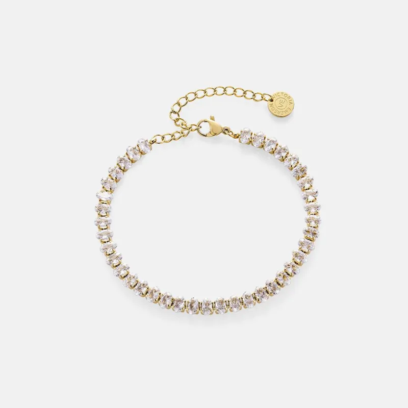 Rebecca Oval Cut Tennis Bracelet sold by Victoria Emerson