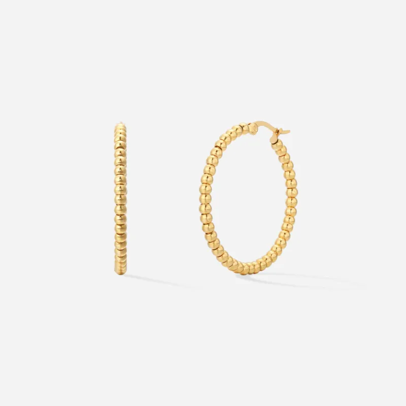 Kim Beaded Hoops sold by Victoria Emerson