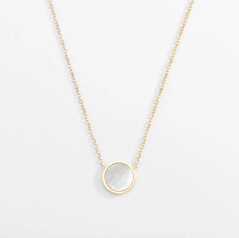 Ivory Botanical Pendant Necklace sold by Victoria Emerson