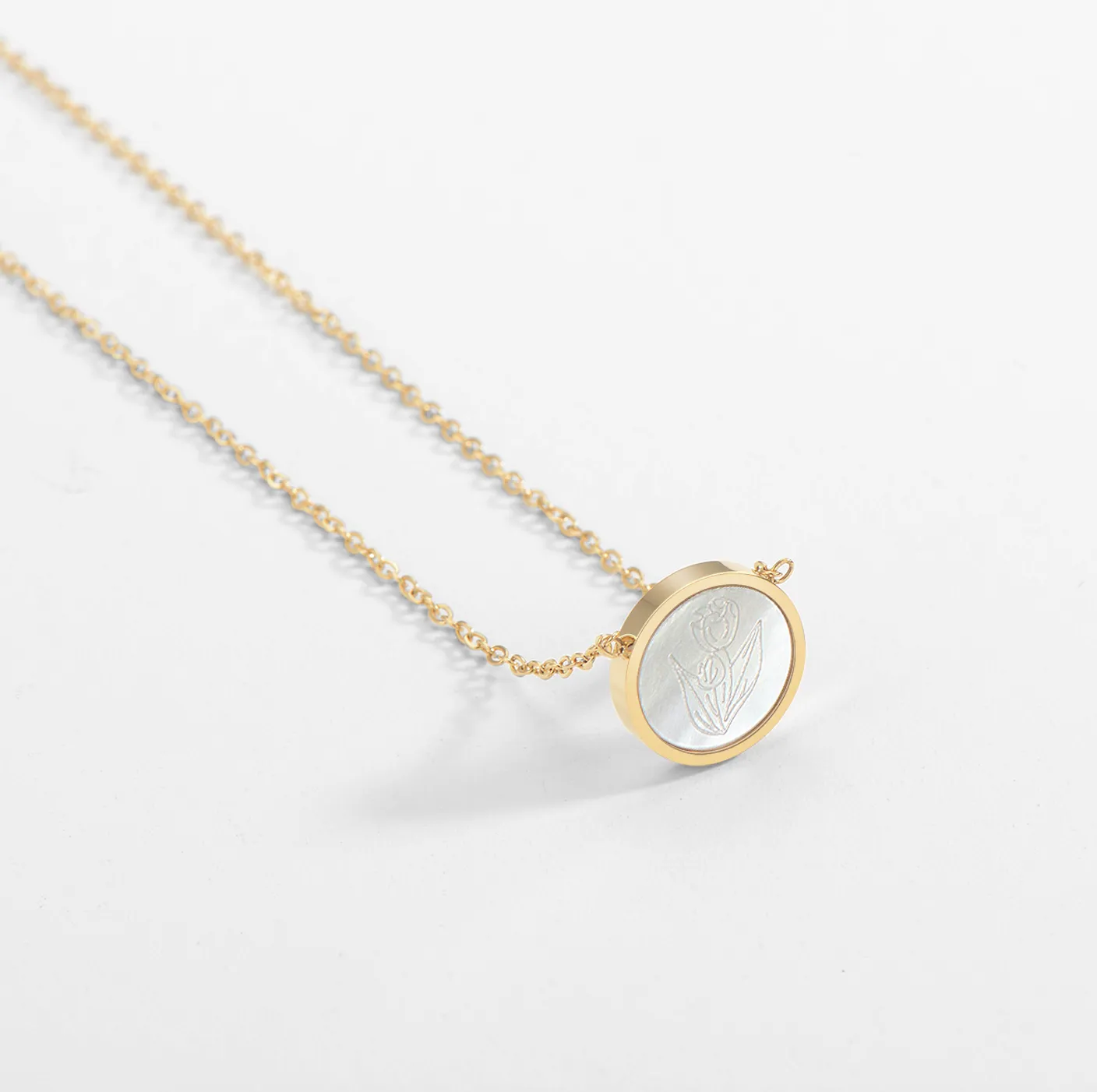 Ivory Botanical Pendant Necklace sold by Victoria Emerson product image thumbnail 3