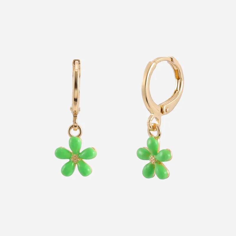 Green Flower Earrings sold by Victoria Emerson