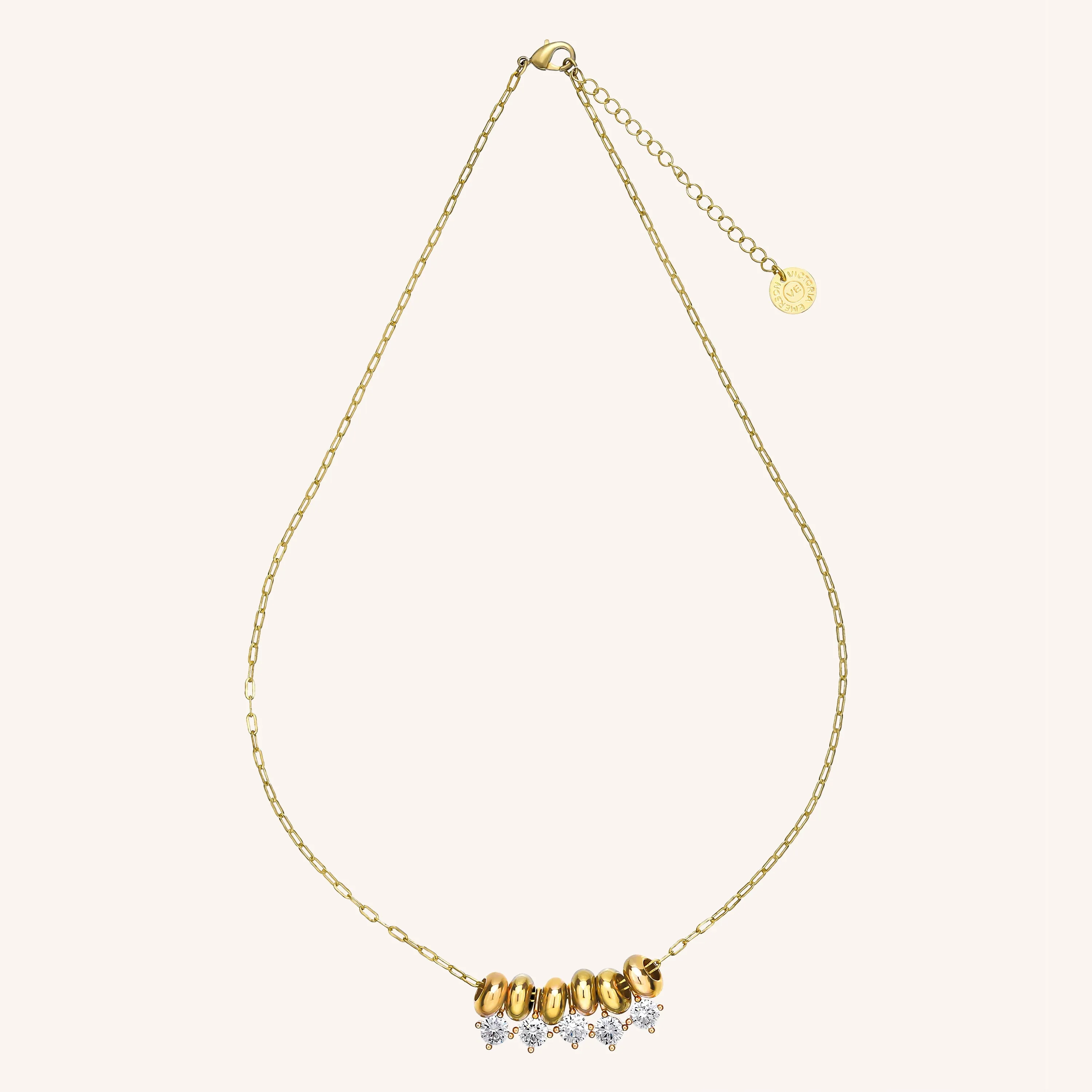 Layered Crystal Charm Necklace sold by Victoria Emerson product image thumbnail 5